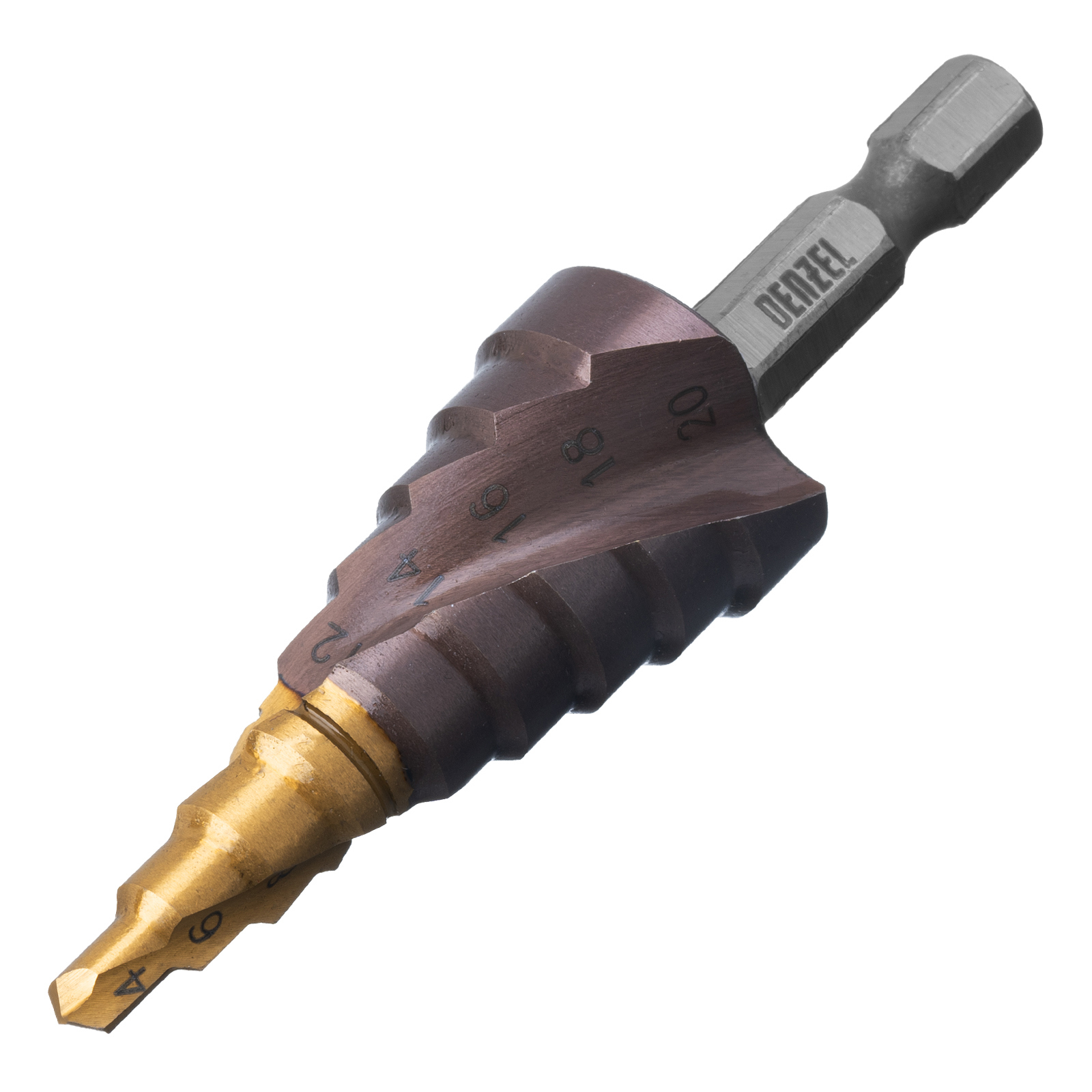 Изображение товара Сверло ступенчатое по металлу Denzel 723613 4-20 мм