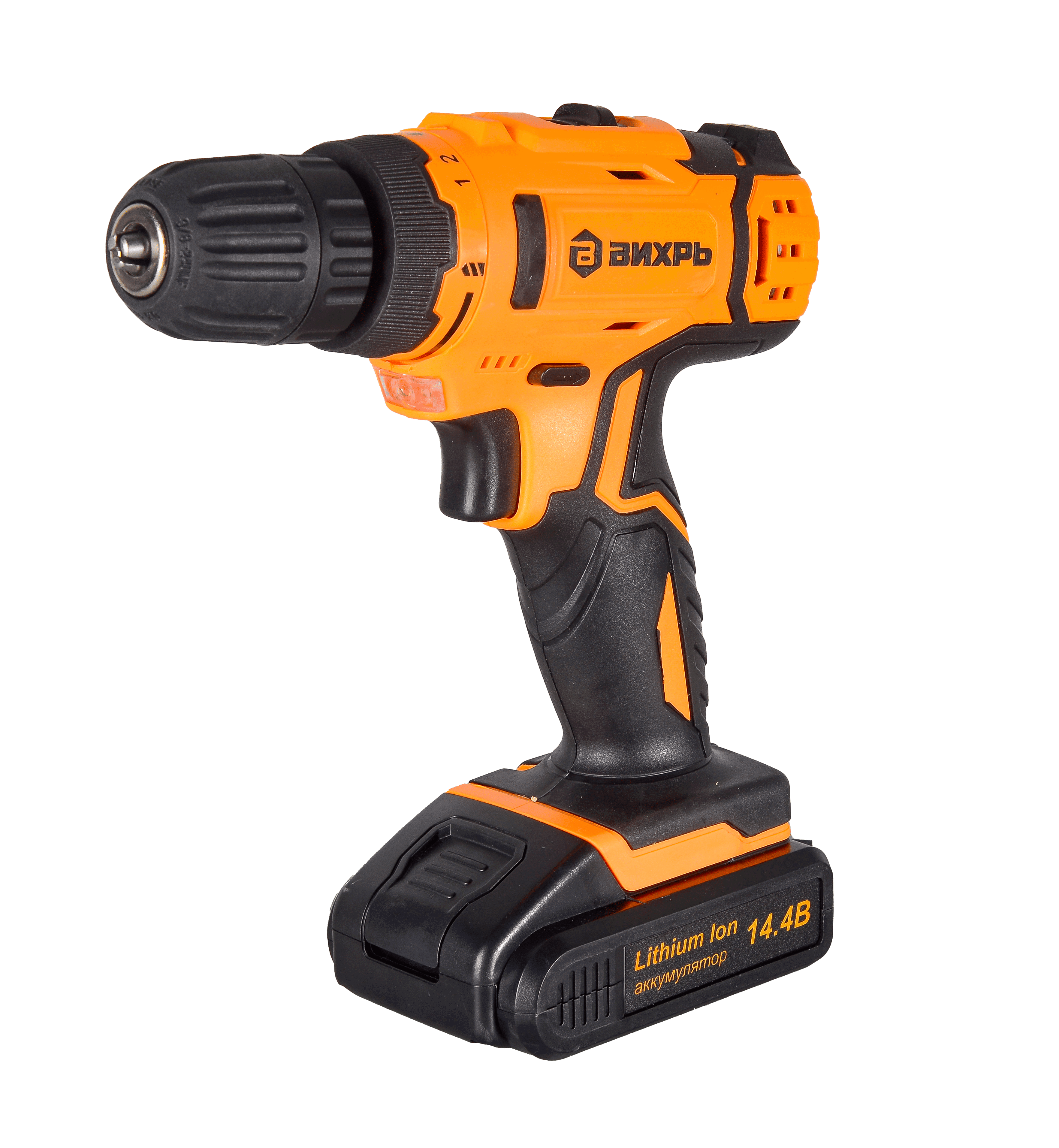 Изображение товара Аккумуляторная дрель-шуруповерт Вихрь ДА-40/20 14.4V 2x2Ач быстрое зжатие