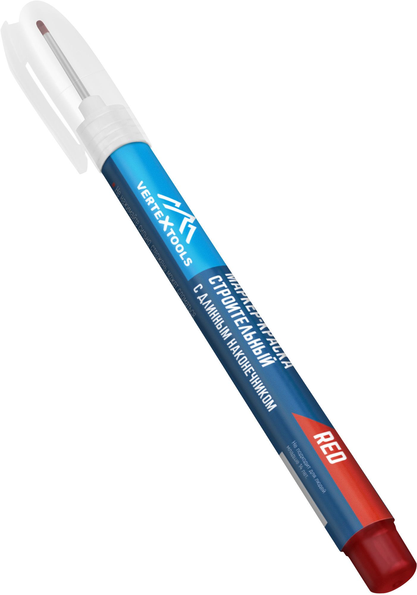 Изображение товара Маркер-краска Vertextools 0021-03 красный для металла и других поверхностей