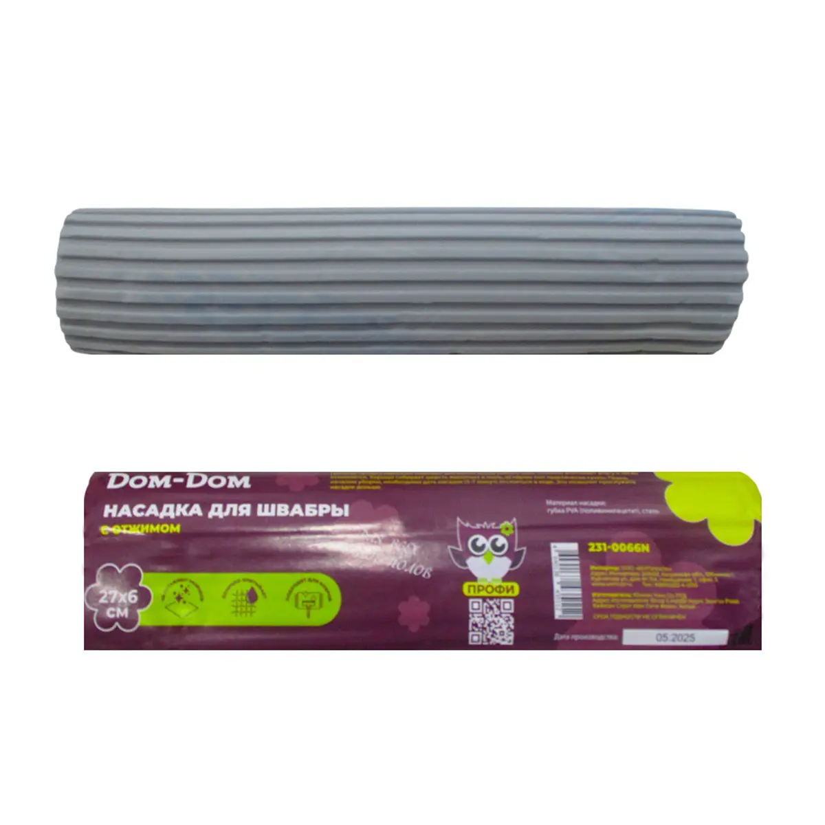 Насадка для швабры Dom-Dom ПВА 27x6 см