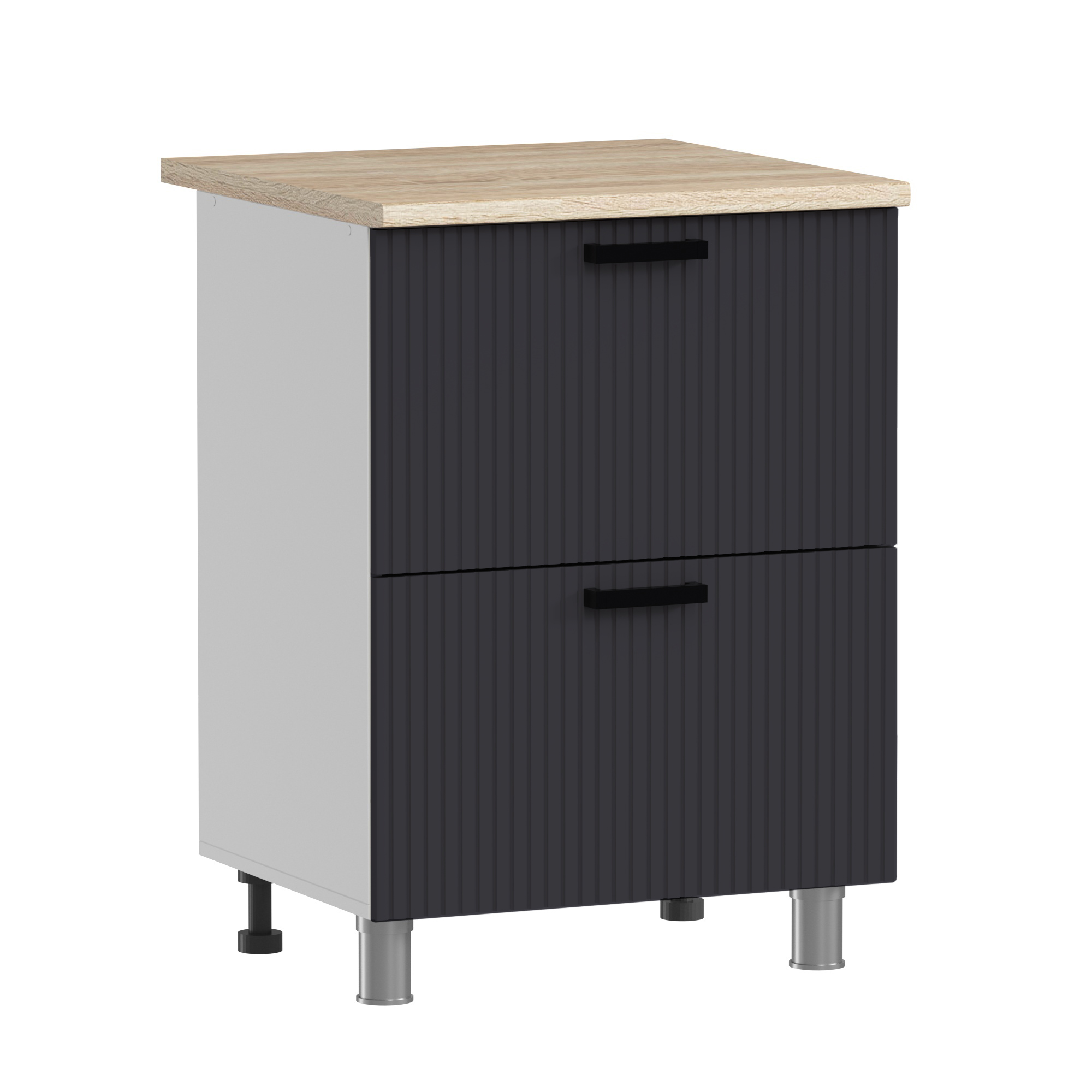 Изображение товара Кухонный шкаф напольный Аленушка Н00231126 Лотос 60x82x48 см ЛДСП цвет темно-серый