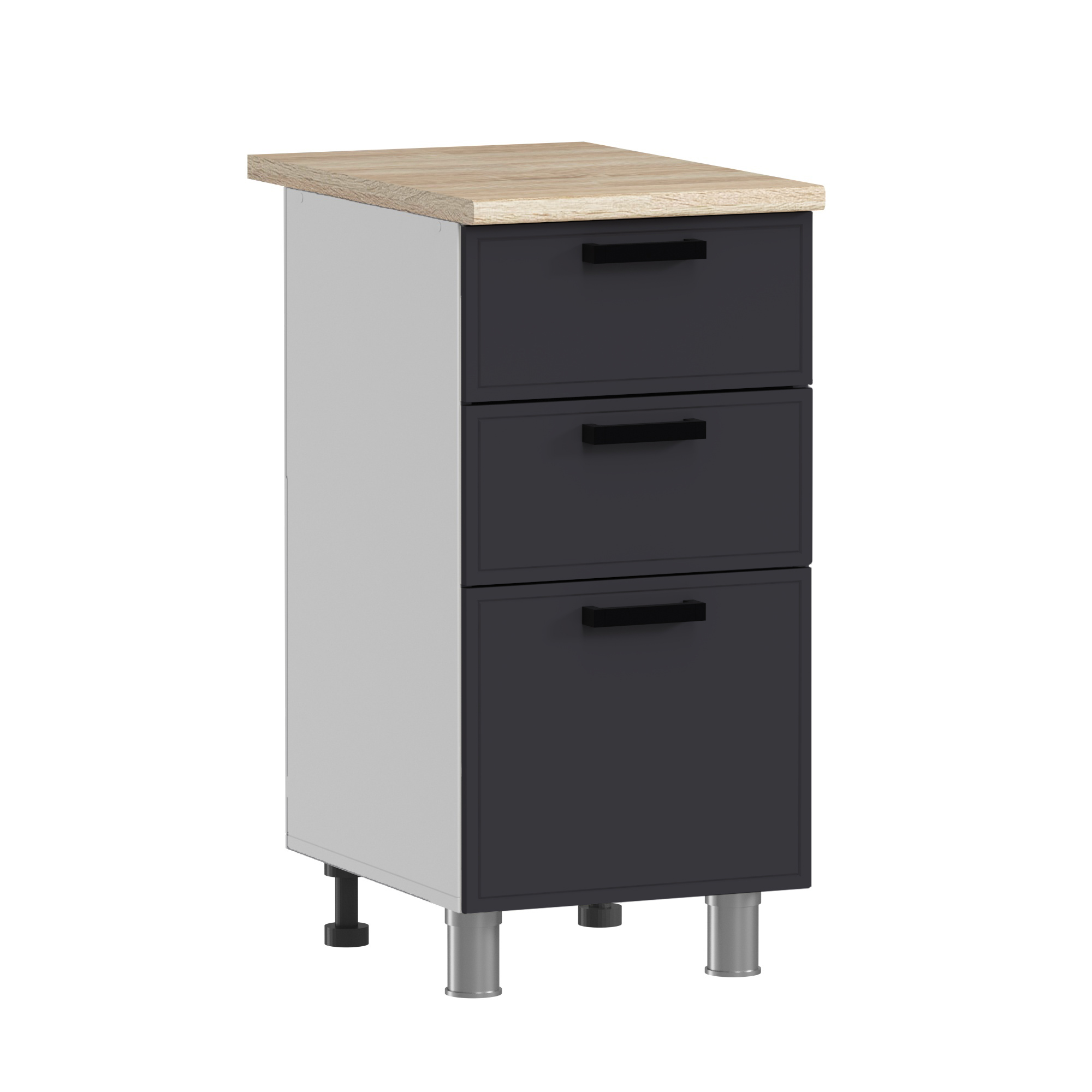 Изображение товара Кухонный шкаф напольный Аленушка Н00240035 Магнолия 40x82x48 см ЛДСП цвет темно-серый