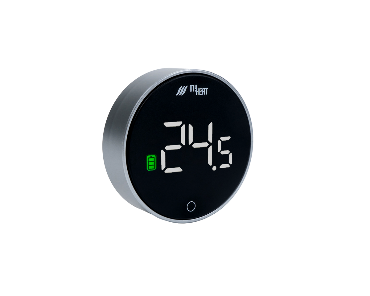 Изображение товара Комнатный термостат MyHeat серебристый для управления отоплением и влажностью