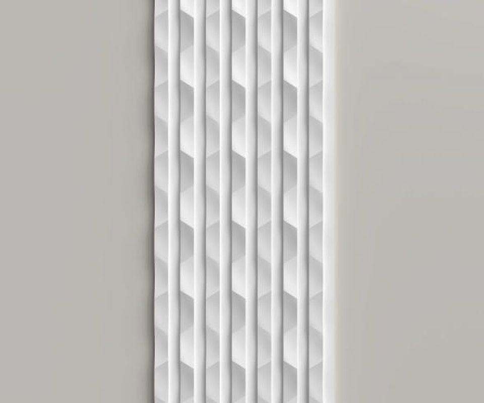 Изображение товара Стеновая панель 3D Decor-dizayn DD930 белый 2000x15x10мм 3м²