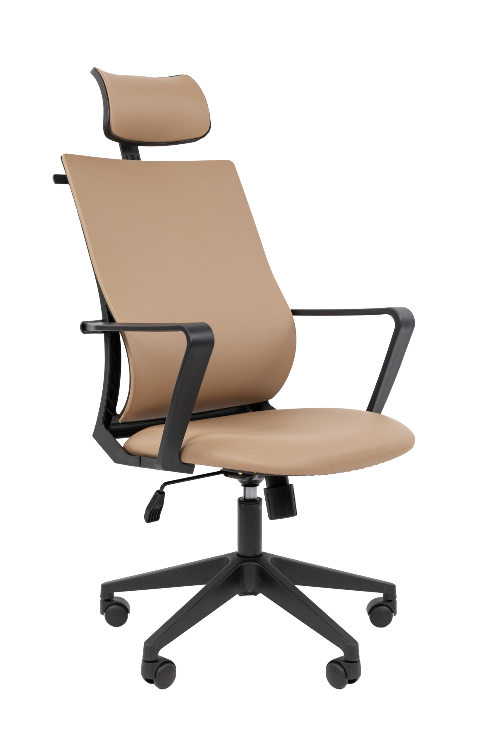 Изображение товара Офисное кресло Chairman 545 эко кожа бежевое регулируемый подголовник