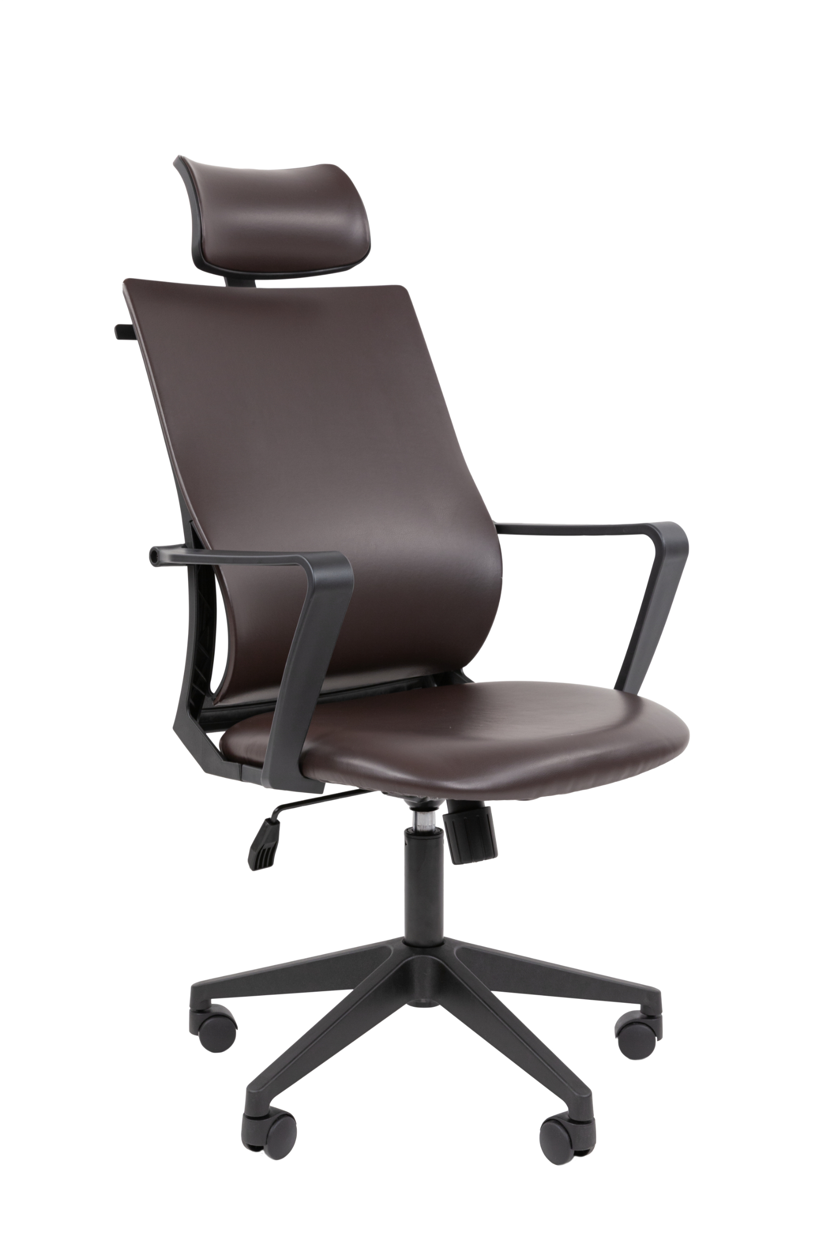 Изображение товара Офисное кресло Chairman 545 эко кожа коричневое регулируемый подголовник