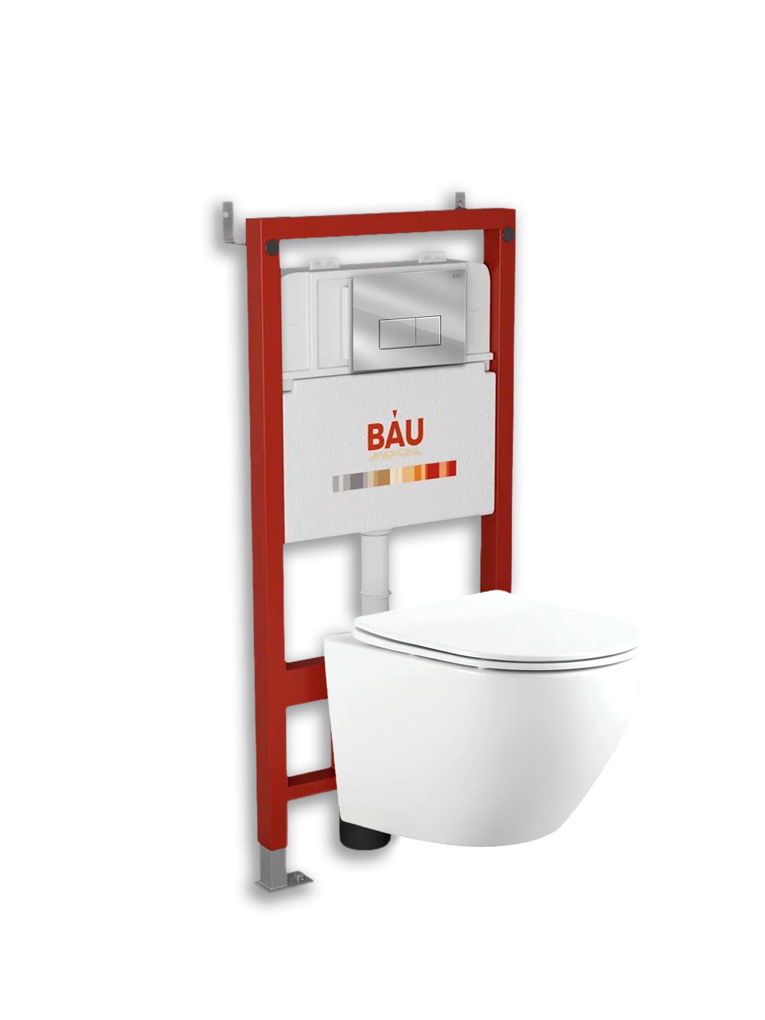 Изображение товара Комплект инсталляция с унитазом Bauedge Q111300-BL0002-HQ5-Q00007 белый Россия