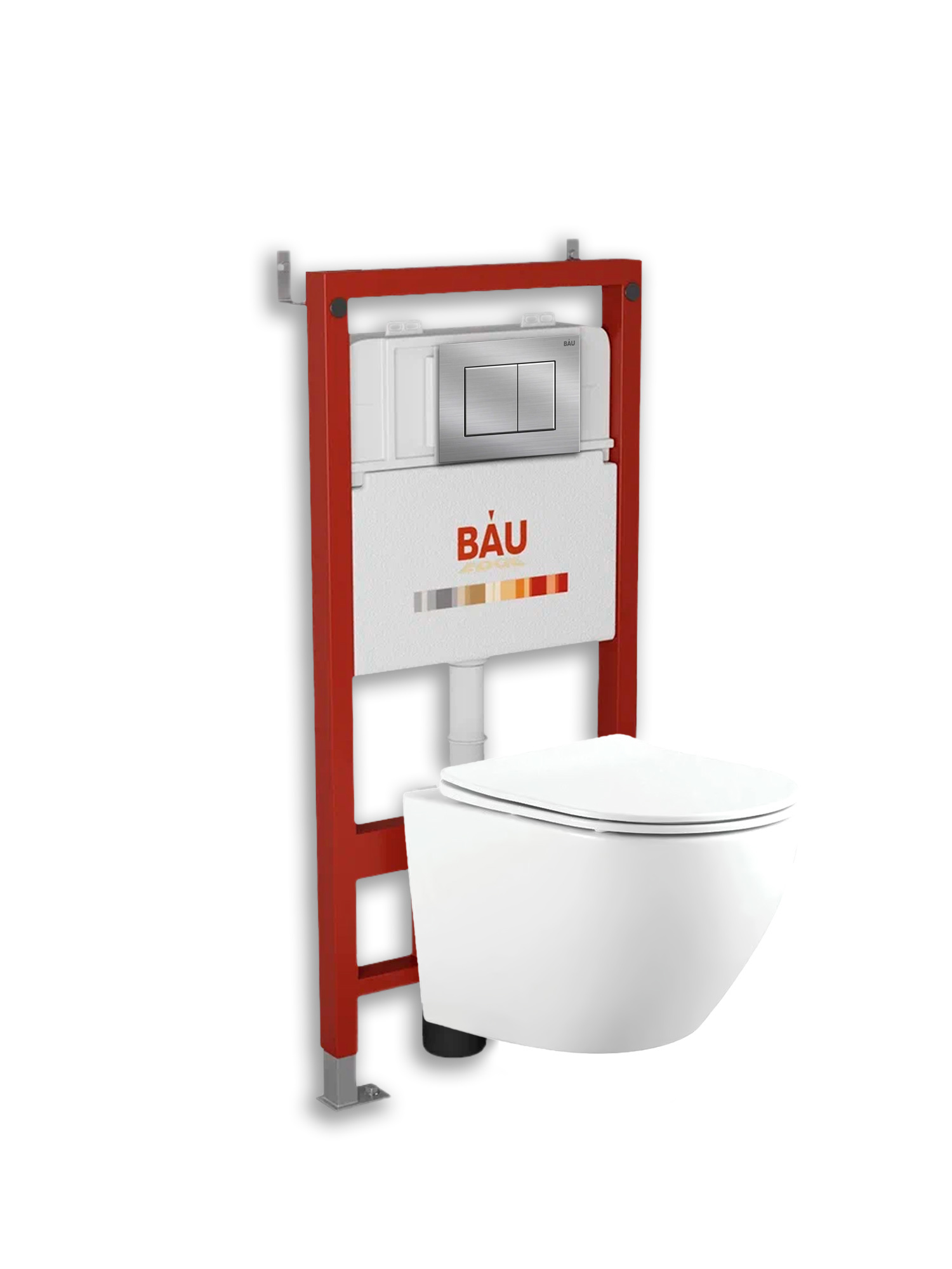 Изображение товара Комплект инсталляции с унитазом Bauedge Q111300-BL0002-HQ5-Q00009 белый Россия