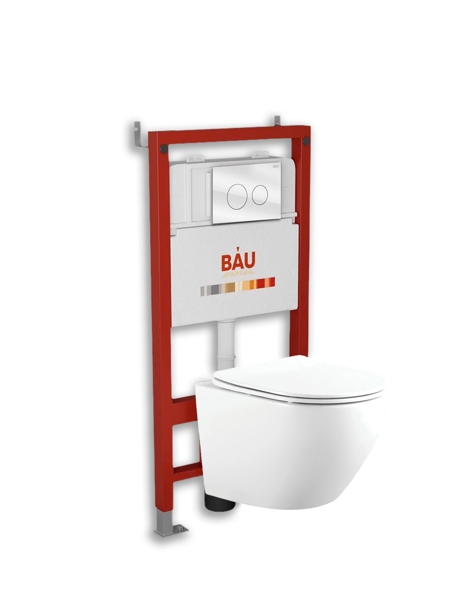 Изображение товара Комплект инсталляция и унитаз Bauedge Dream Q111300-BL0002-HQ5-Q00010 белый российский