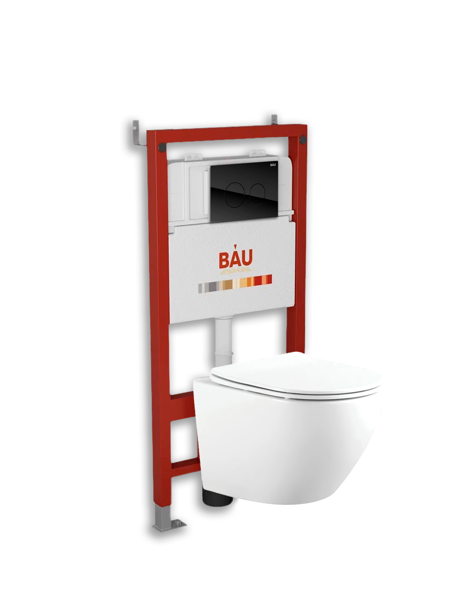 Изображение товара Комплект инсталляция с унитазом Bauedge Q111300-BL0002-HQ5-Q00011 белый Россия