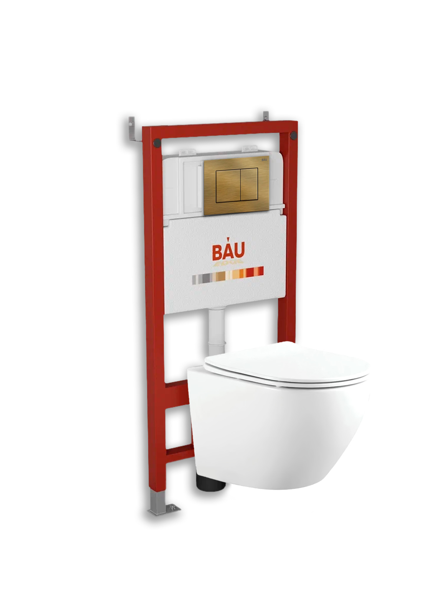 Изображение товара Комплект инсталляции с унитазом Bauedge Q111300-BL0002-HQ5-Q00012 белый Россия