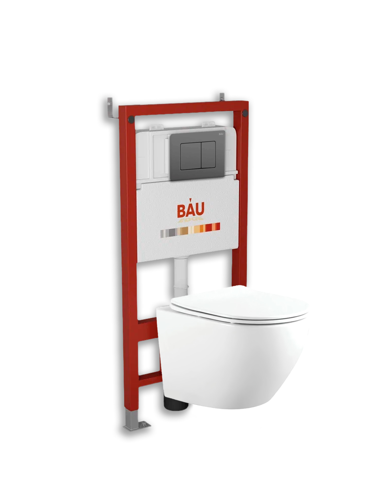 Изображение товара Комплект инсталляция с унитазом Bauedge Q111300-BL0002-HQ5-Q00017 цвет белый Изображение товара Комплект инсталляция с унитазом Bauedge Q111300-BL0002-HQ5-Q00017 цвет белый