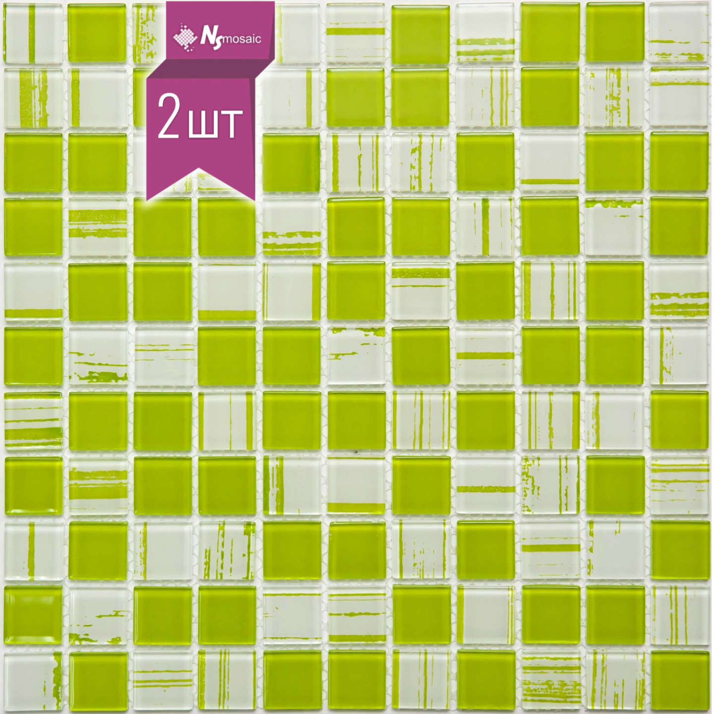 Изображение товара Декоративная мозаика Nsmosaic S-463 30x30 см зеленая