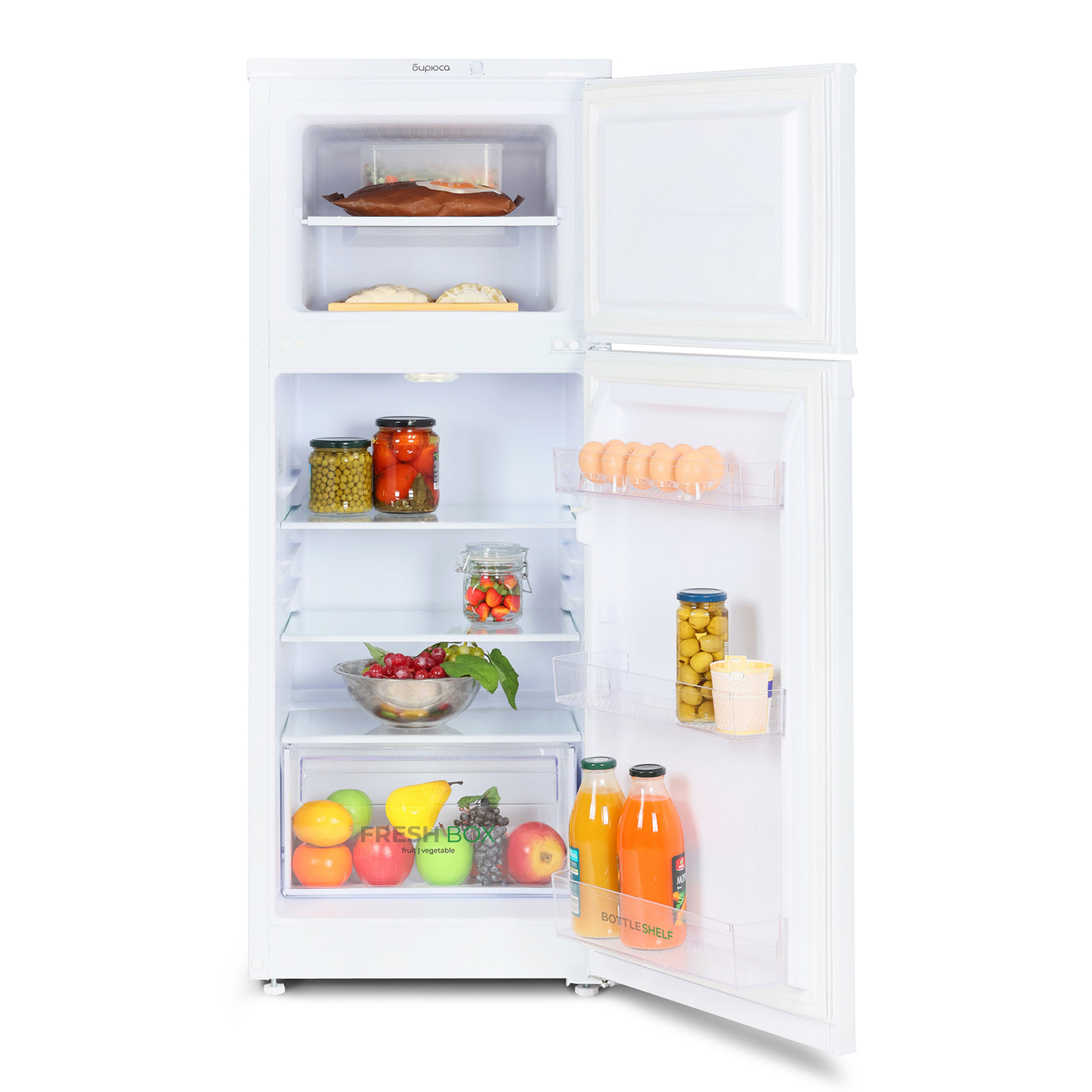 Изображение товара Двухкамерный холодильник Бирюса 422 белый 150л механический управление