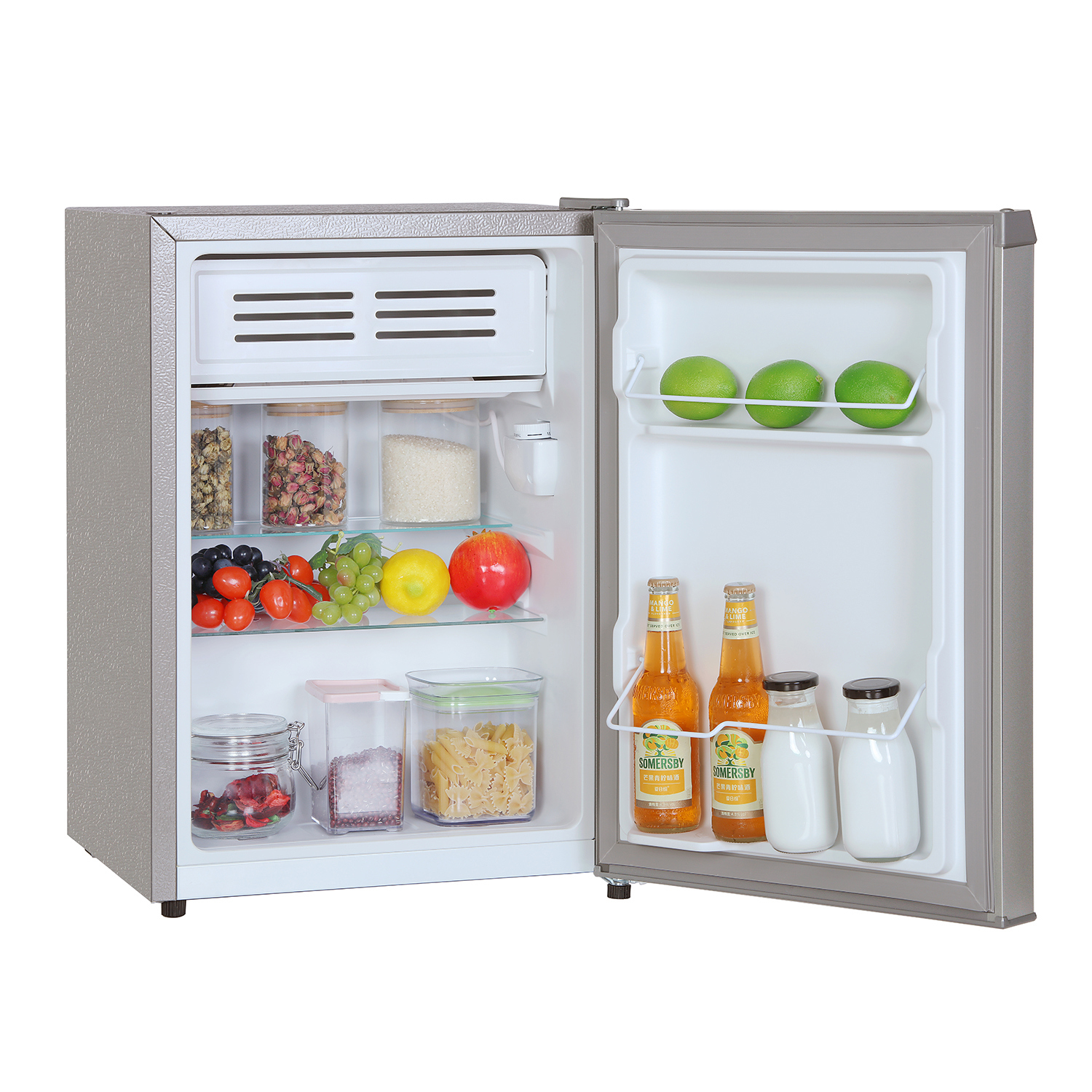 Изображение товара Компактный холодильник Бирюса 81M однокамерный с механикой и цвет металлик