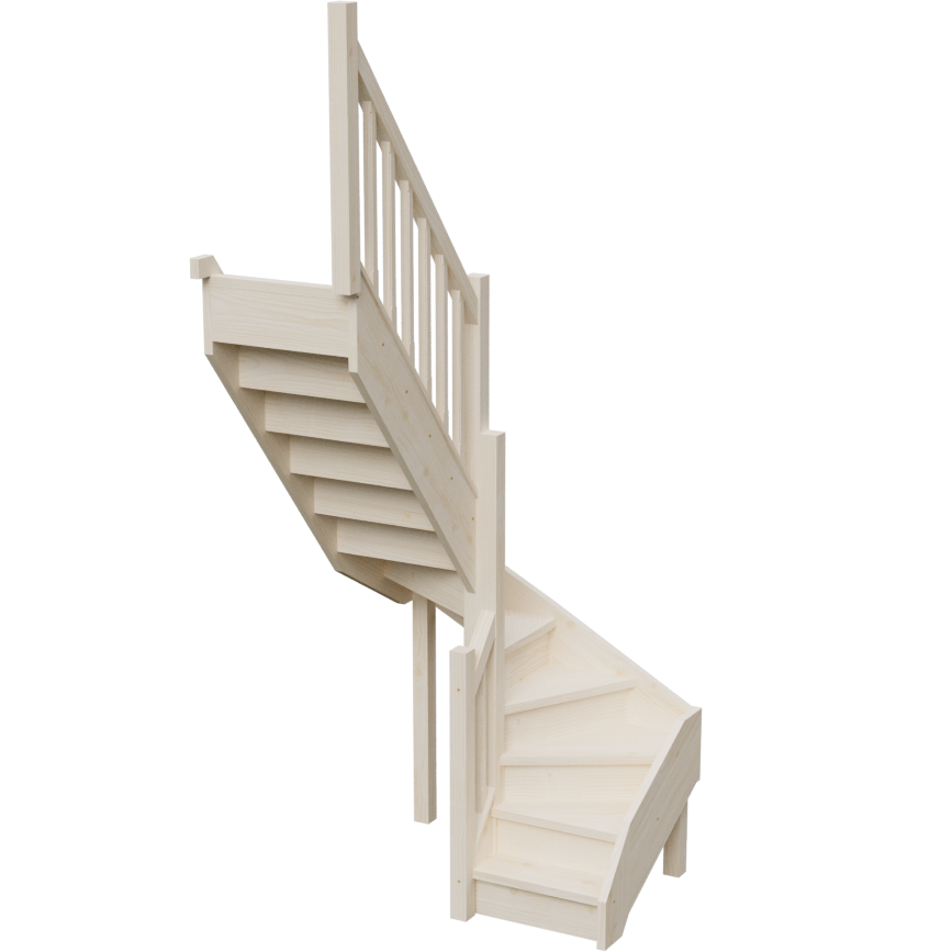 Изображение товара Межэтажная лестница Stairshop ЛЕС-ПЛУ21 1490x1710x2925мм с левым поворотом Изображение товара Межэтажная лестница Stairshop ЛЕС-ПЛУ21 1490x1710x2925мм с левым поворотом