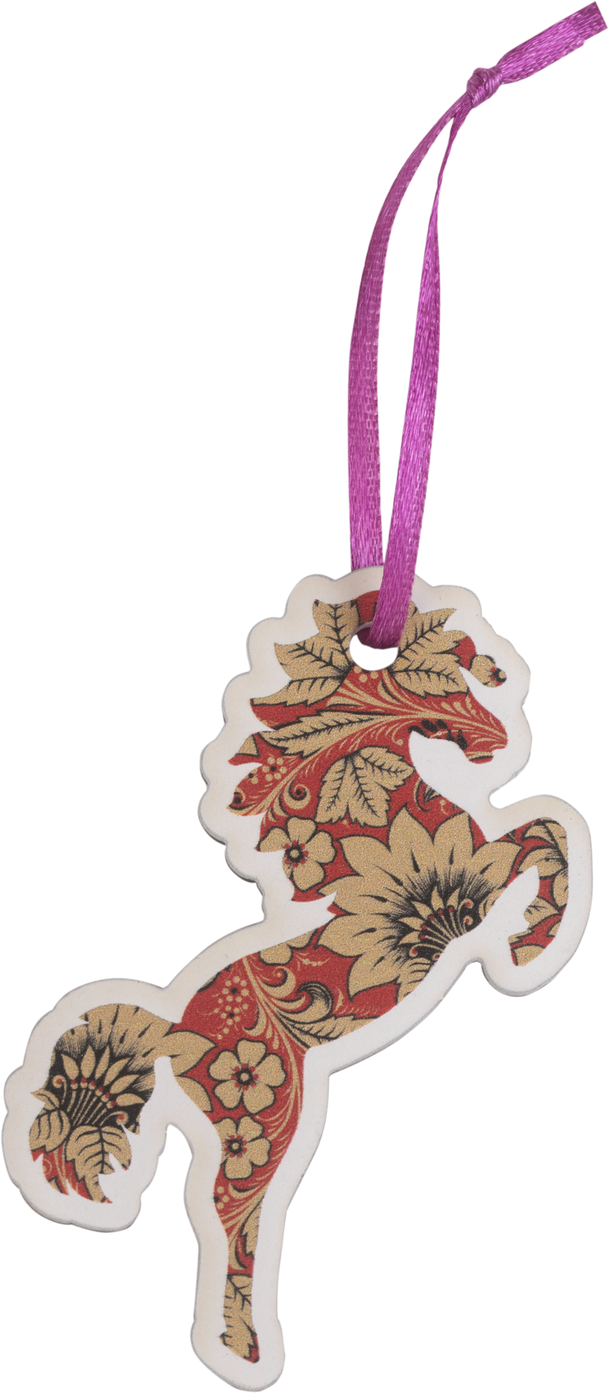 Изображение товара Елочная игрушка Домашняя кухня «Лошадка хохлома 2», 8.6x6.4 см, дерево, цвет золотой