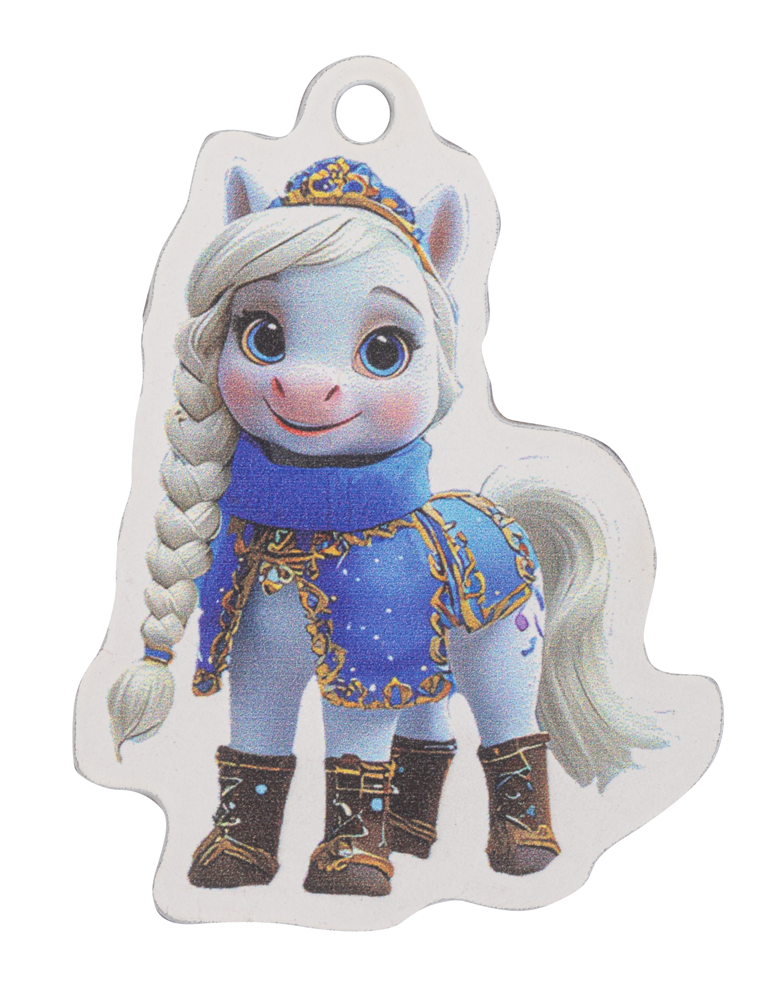 Изображение товара Ёлочная игрушка Домашняя кухня Малышумба эльза из дерева 7.7x5.2 см синий