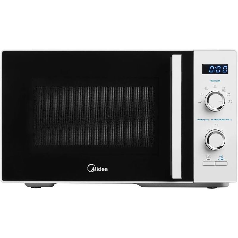 Изображение товара Отдельностоящая микроволновая печь Midea AM825P2ET-W 25 л 46.9x28x37.7 см цвет белый