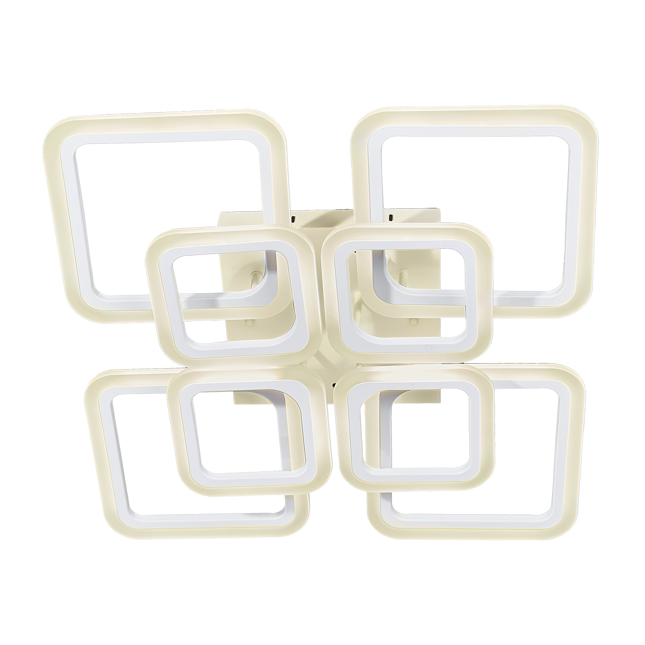 Изображение товара Люстра потолочная Escada Attic светодиодная с пультом управление белая квадрат 130 Вт