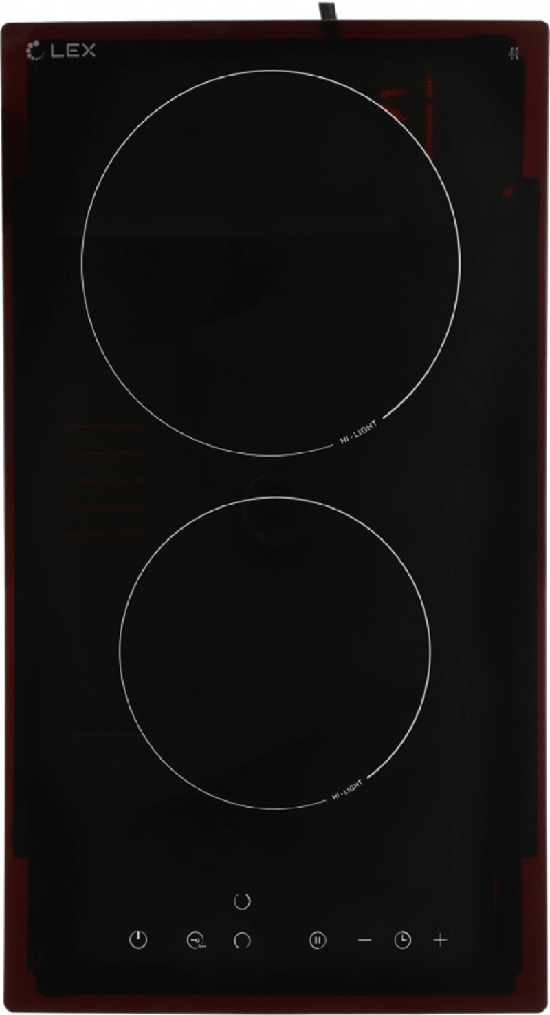 Изображение товара Электрическая варочная панель Lex EVH 320A BL 37 см 2 конфорки стеклокерамика