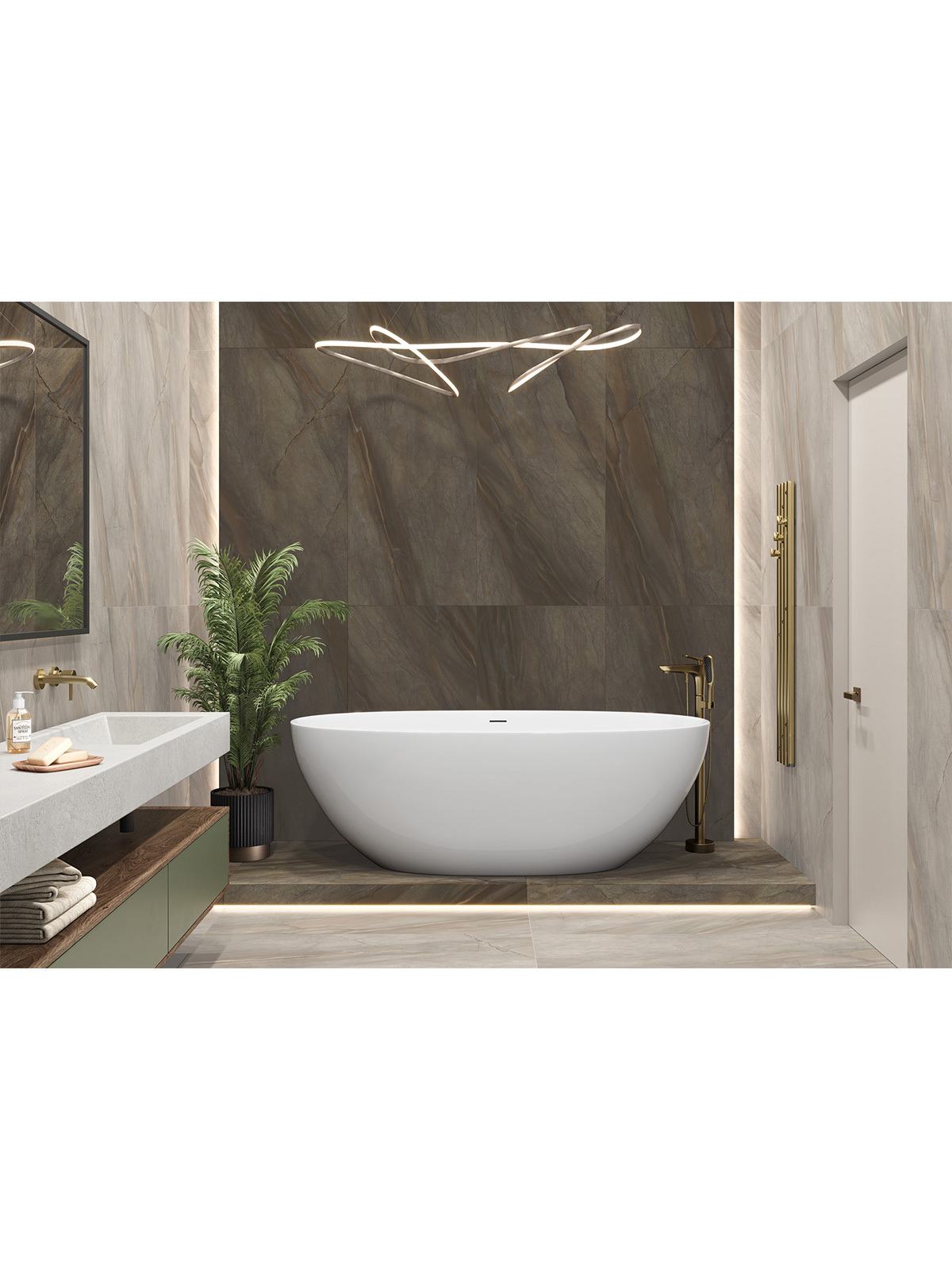 Изображение товара Керамогранит Delacora Nepal D120230M 60x120 см коричневый матовый для пола и стены