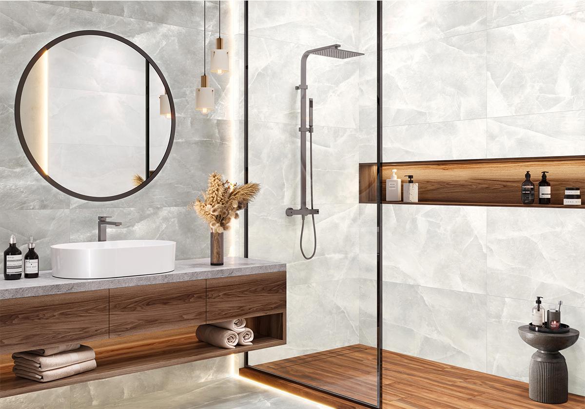 Изображение товара Керамогранит Delacora Salt 60x120 см белый рельефный