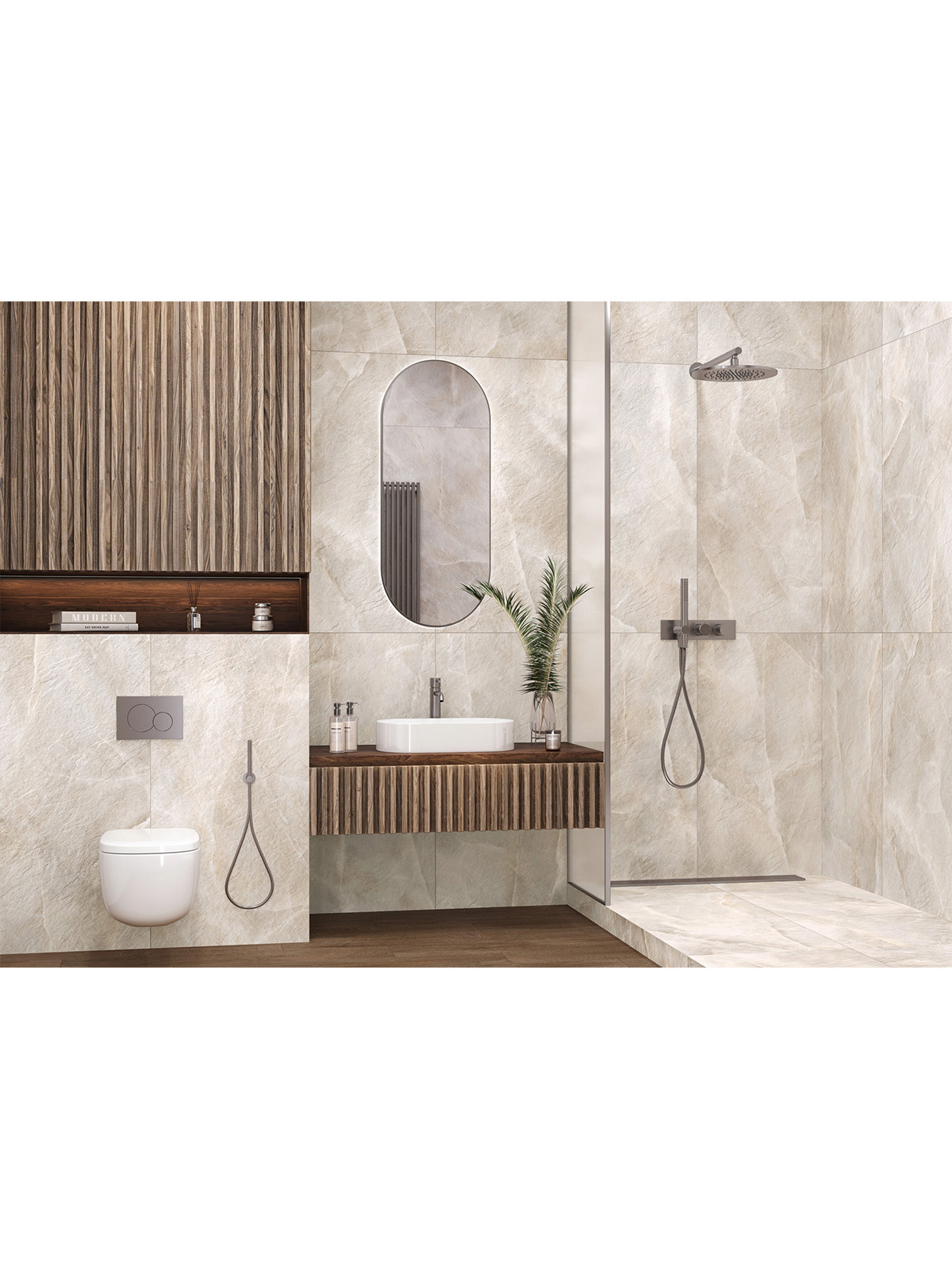 Изображение товара Керамогранит Delacora Salt 60x120 см бежевый для пола и стен