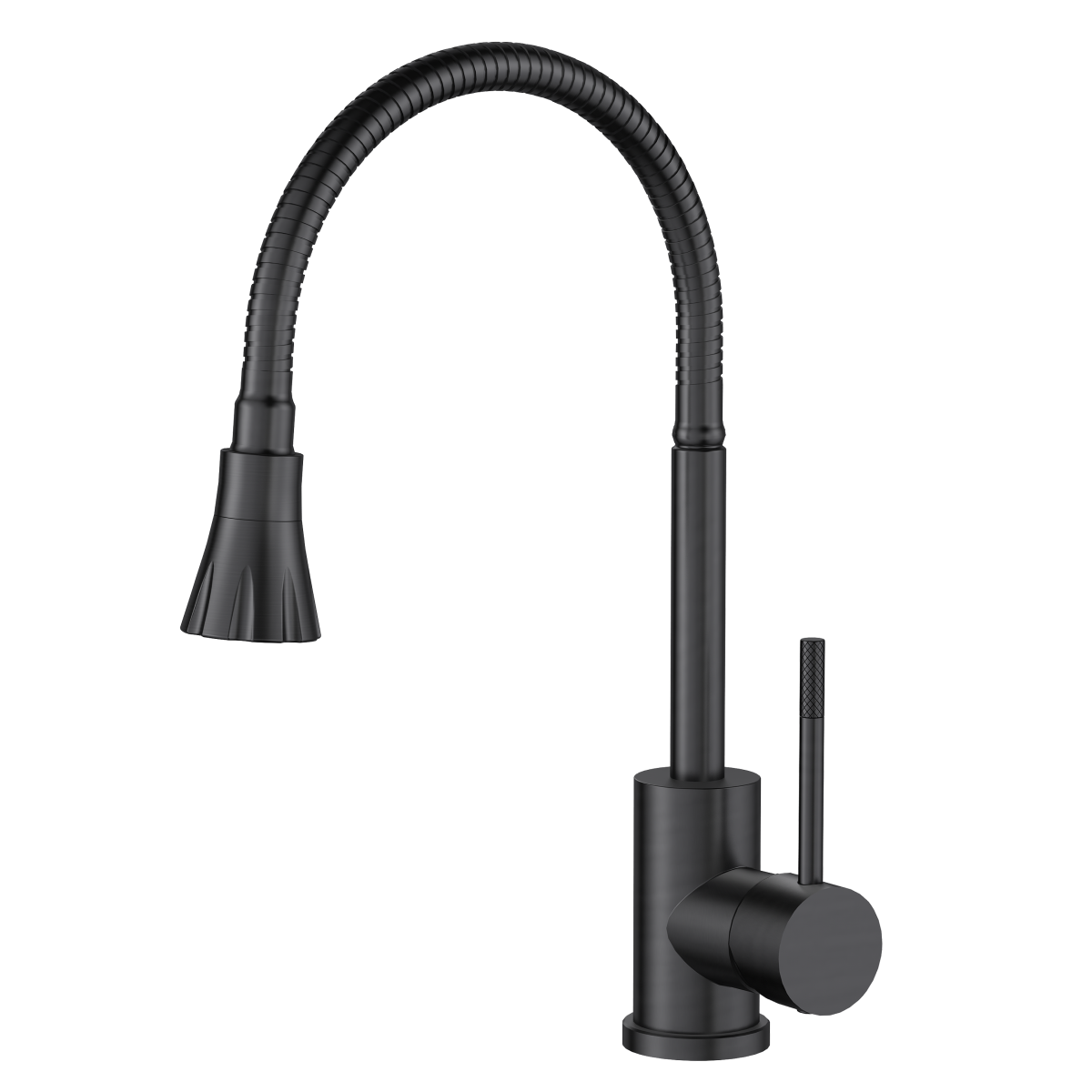 Изображение товара Смеситель для кухни Voda Kf 36B гибкий излив 40 см цвет черный