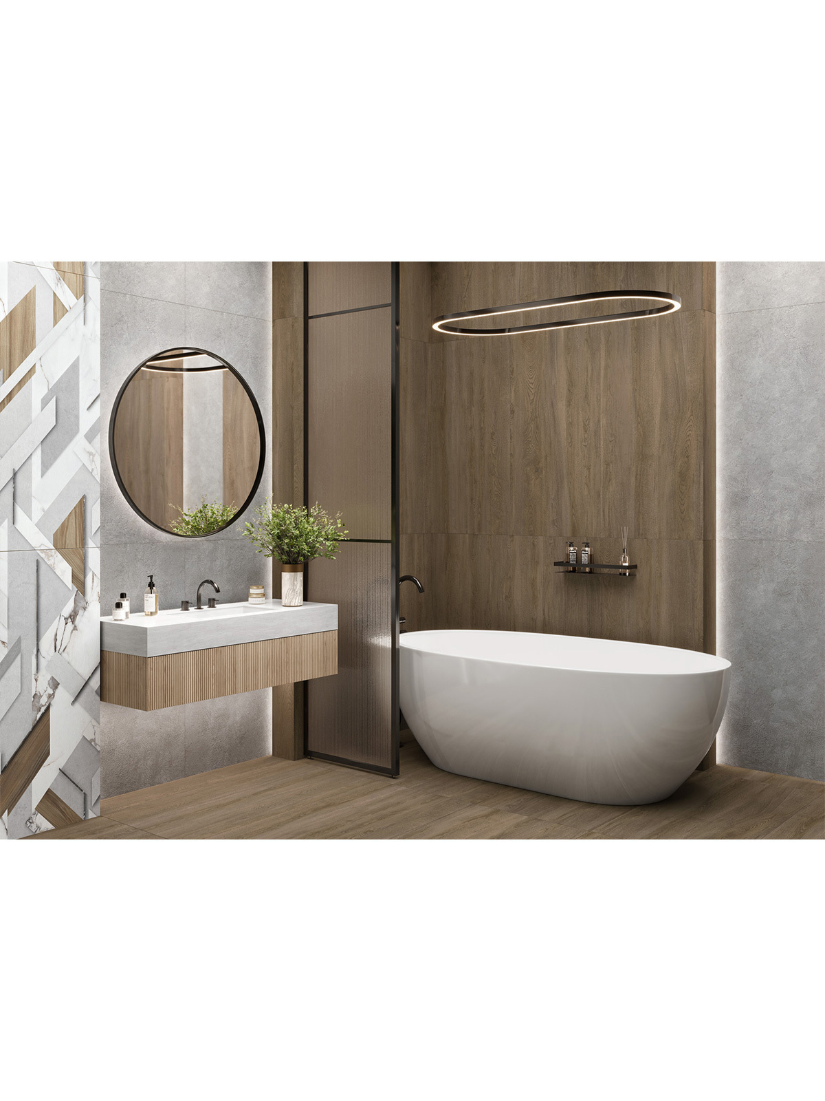 Изображение товара Керамогранит Delacora Walnut D120248M 60x120см цвет коричневый