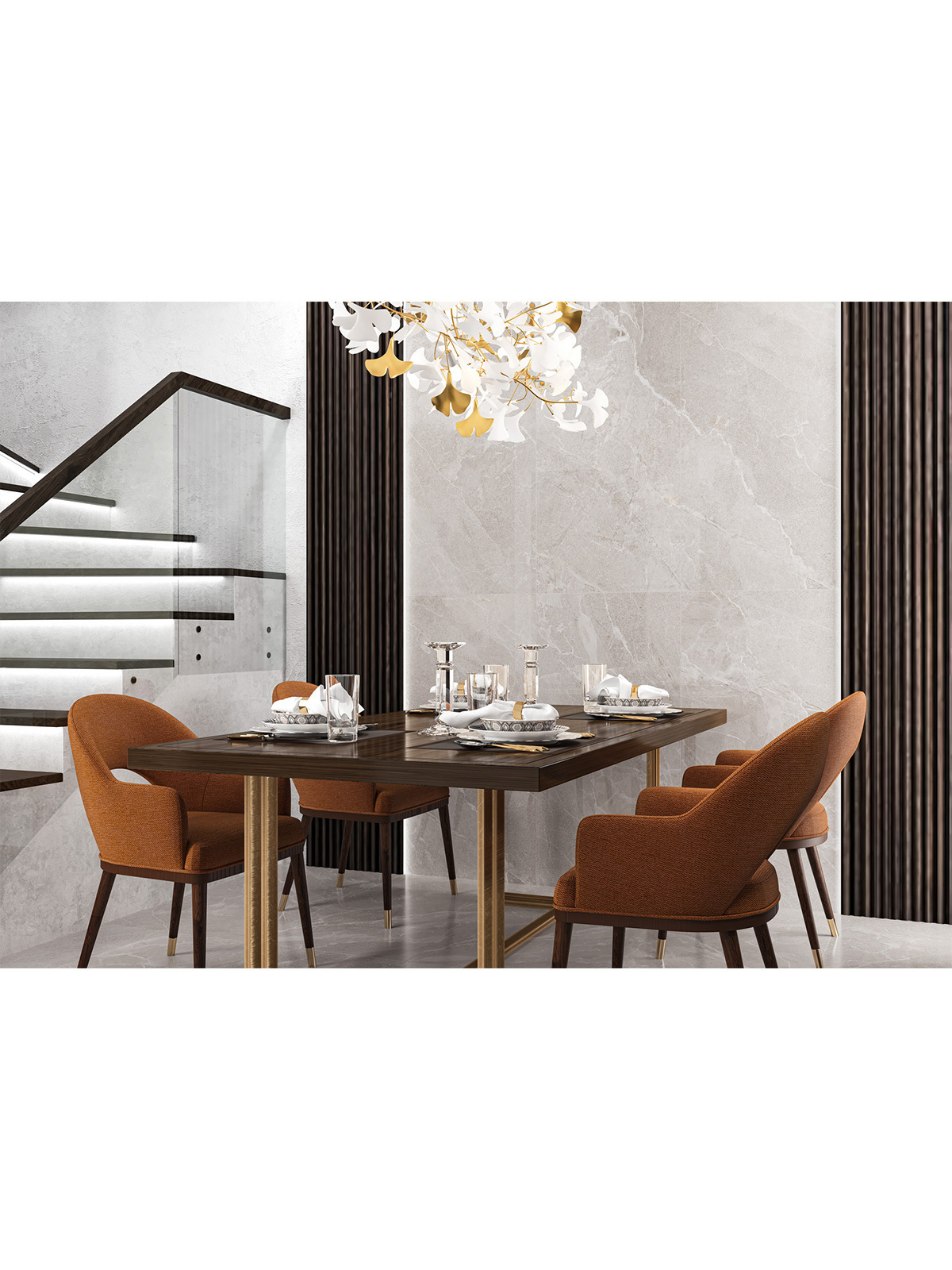 Изображение товара Керамогранит Delacora Karakum D120257L 60x120 см бежевый с мраморным эффектом