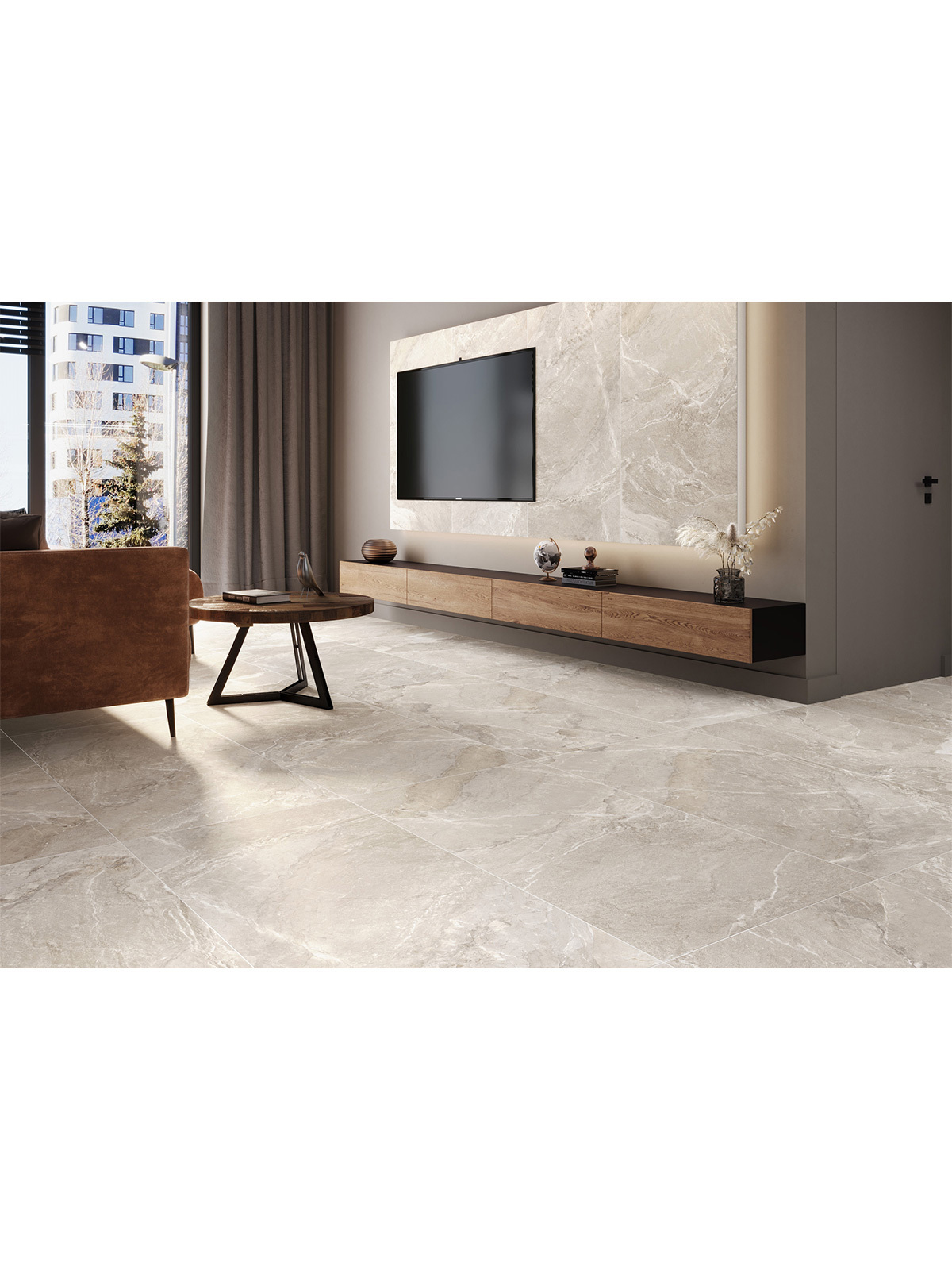 Изображение товара Керамогранит Delacora Wild D120262M 60x120 см бежевый мраморный эффект