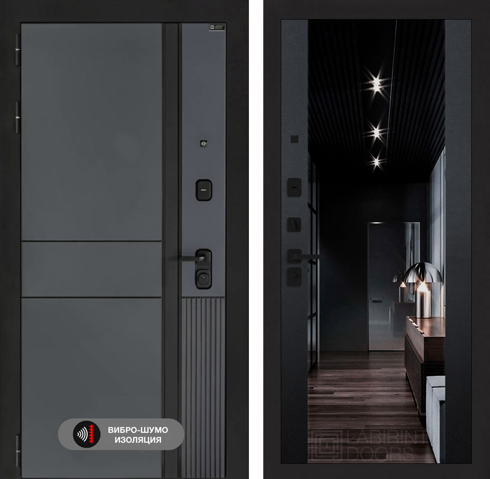 Изображение товара Входная дверь Лабиринт Эволаб - левый 205x96 см, Velluto Oskuro, KALE 252/257L