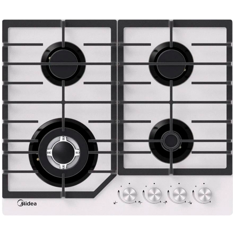 Изображение товара Газовая варочная панель Midea MG645TGW 60 см 4 конфорки белая