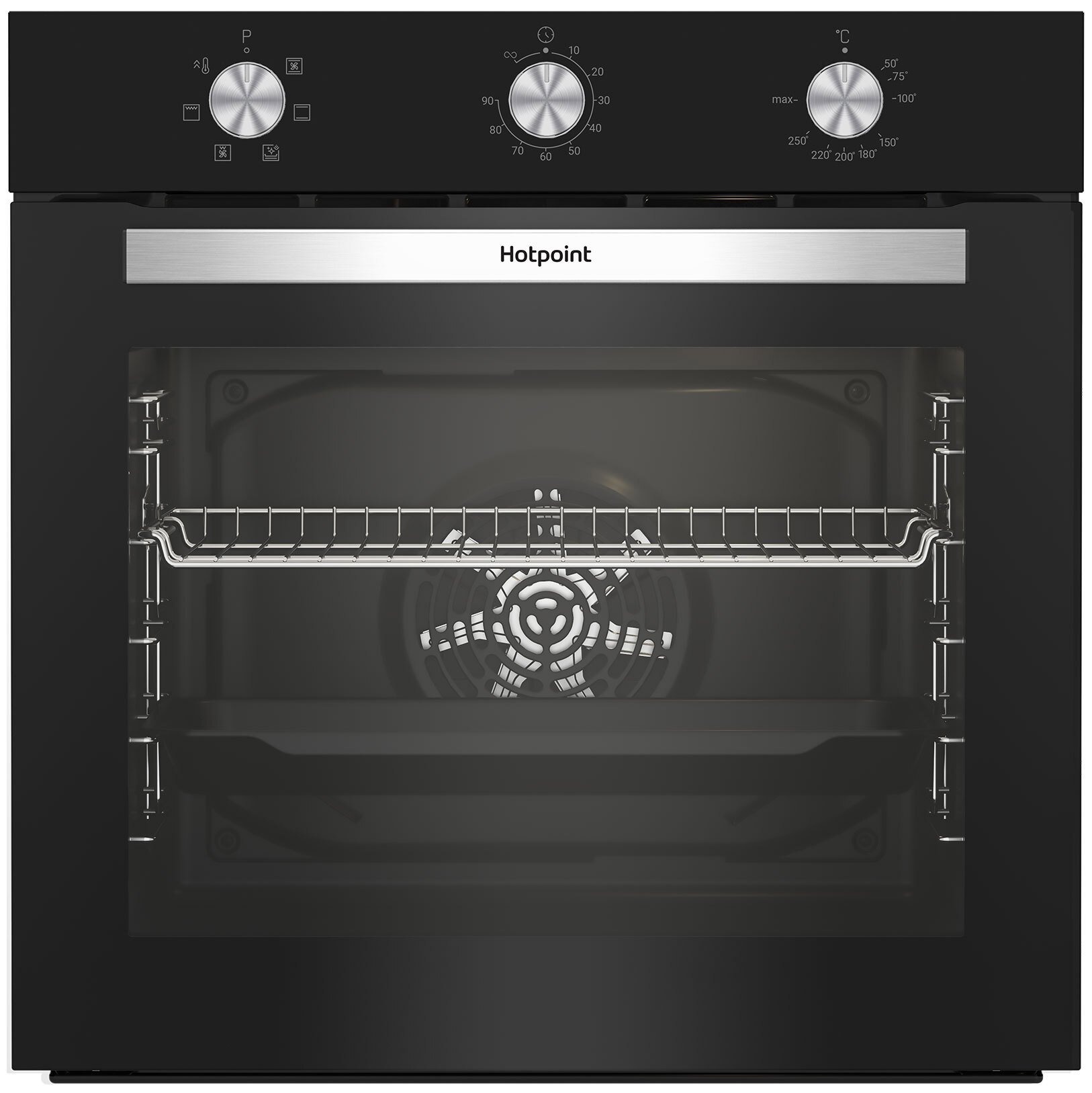 Изображение товара Встраиваемый духовой шкаф Hotpoint HETF 614 JH BL 59.4х59.5х56.7 см цвет черный