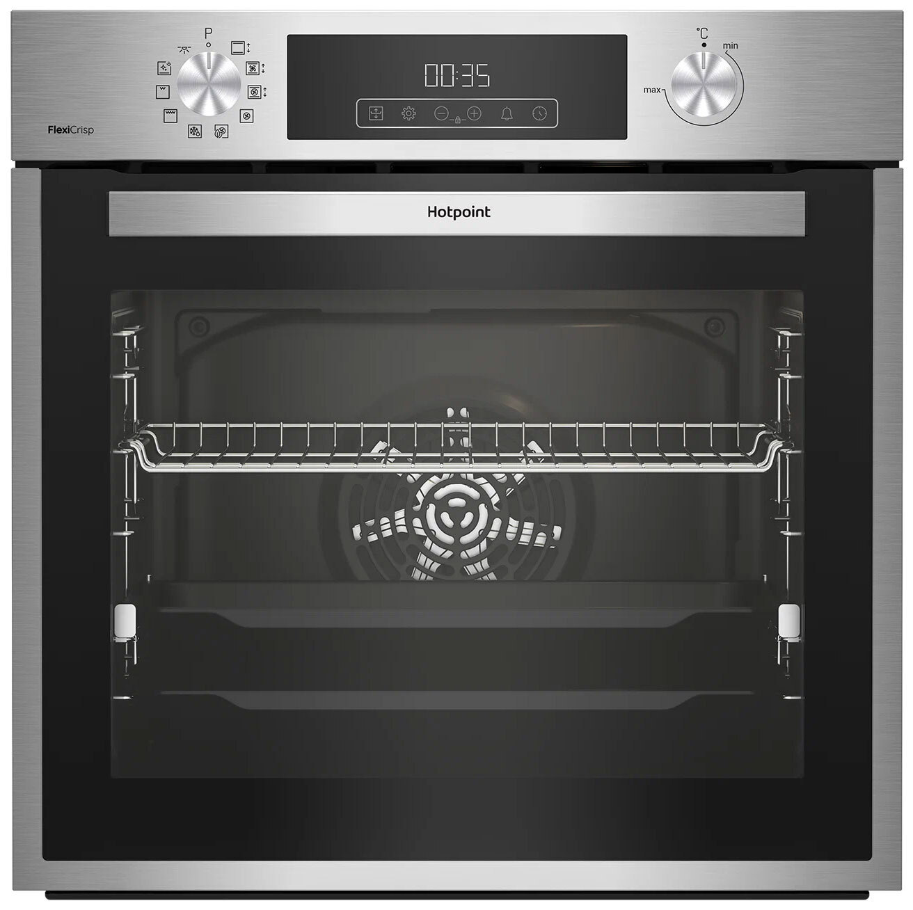 Изображение товара Встраиваемый электрический духовой шкаф Hotpoint HFTE8 821 H IX 72 л черный нержавейка