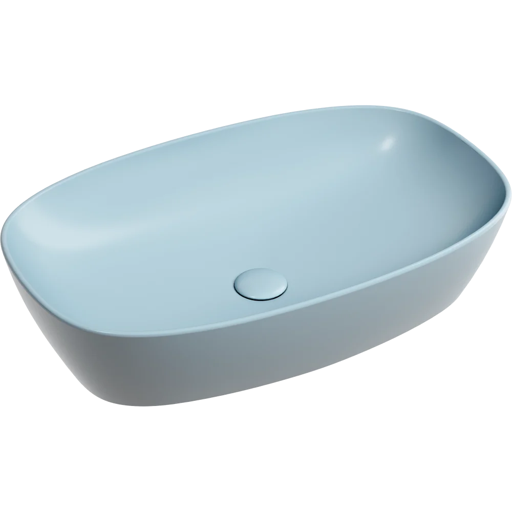 Изображение товара Раковина накладная Ceramicanova Element CN6049ML 60x38 см цвет голубой
