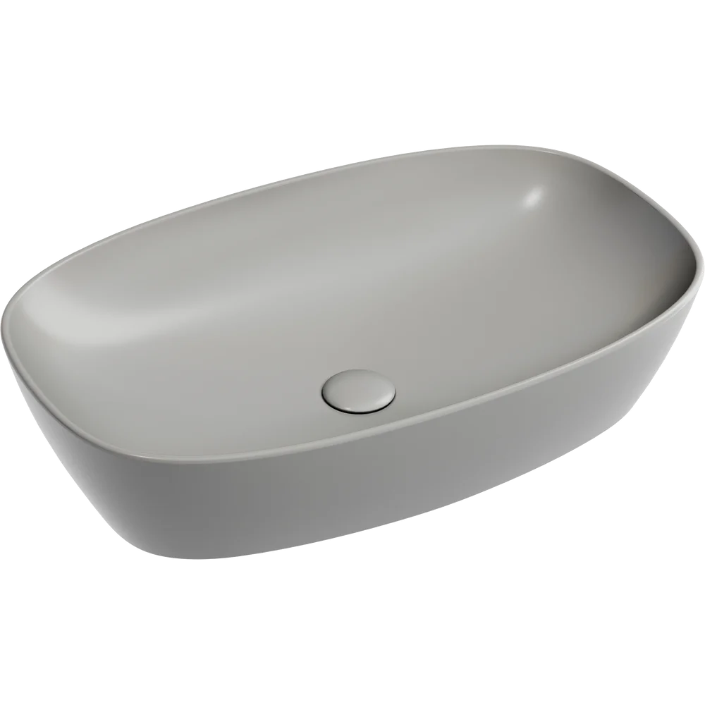 Изображение товара Раковина накладная Ceramica Nova Element CN6049MH 60x38 см серый антрацит