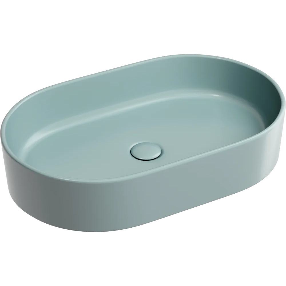 Изображение товара Раковина накладная Ceramica Nova Element CN6048MLG зеленая матовая 60.8x38.5 см