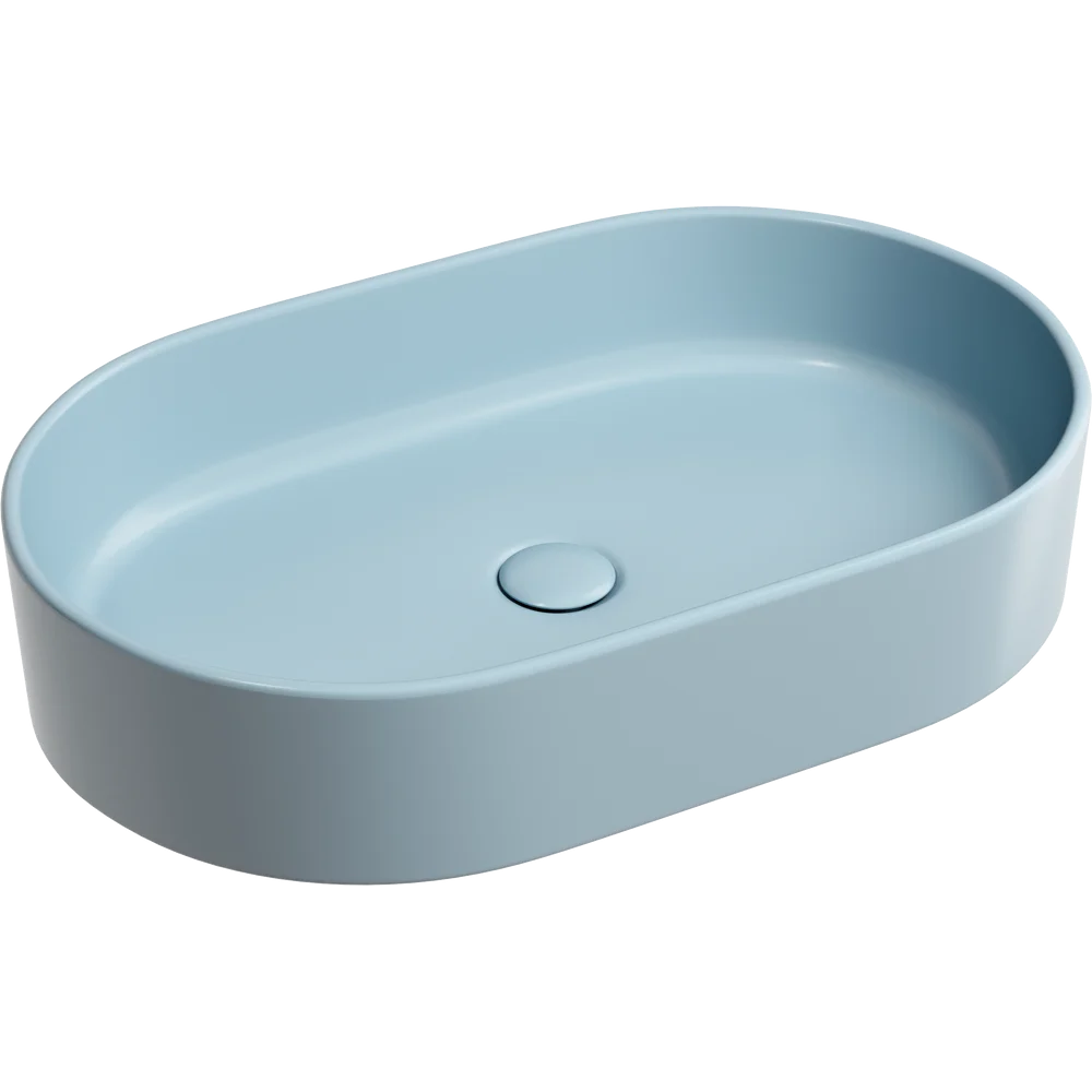 Изображение товара Раковина накладная Ceramica Nova Element CN6048ML голубая матовая 60.8x38.5 см
