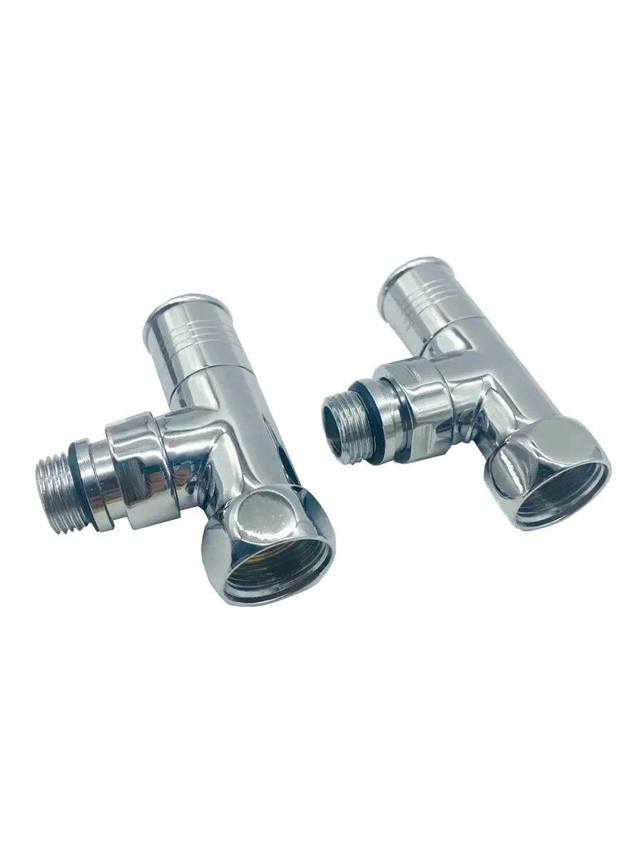 Изображение товара Кран угловой для полотенцесушителя AQUARDIS 1/2"x3/4" латунь серебристый