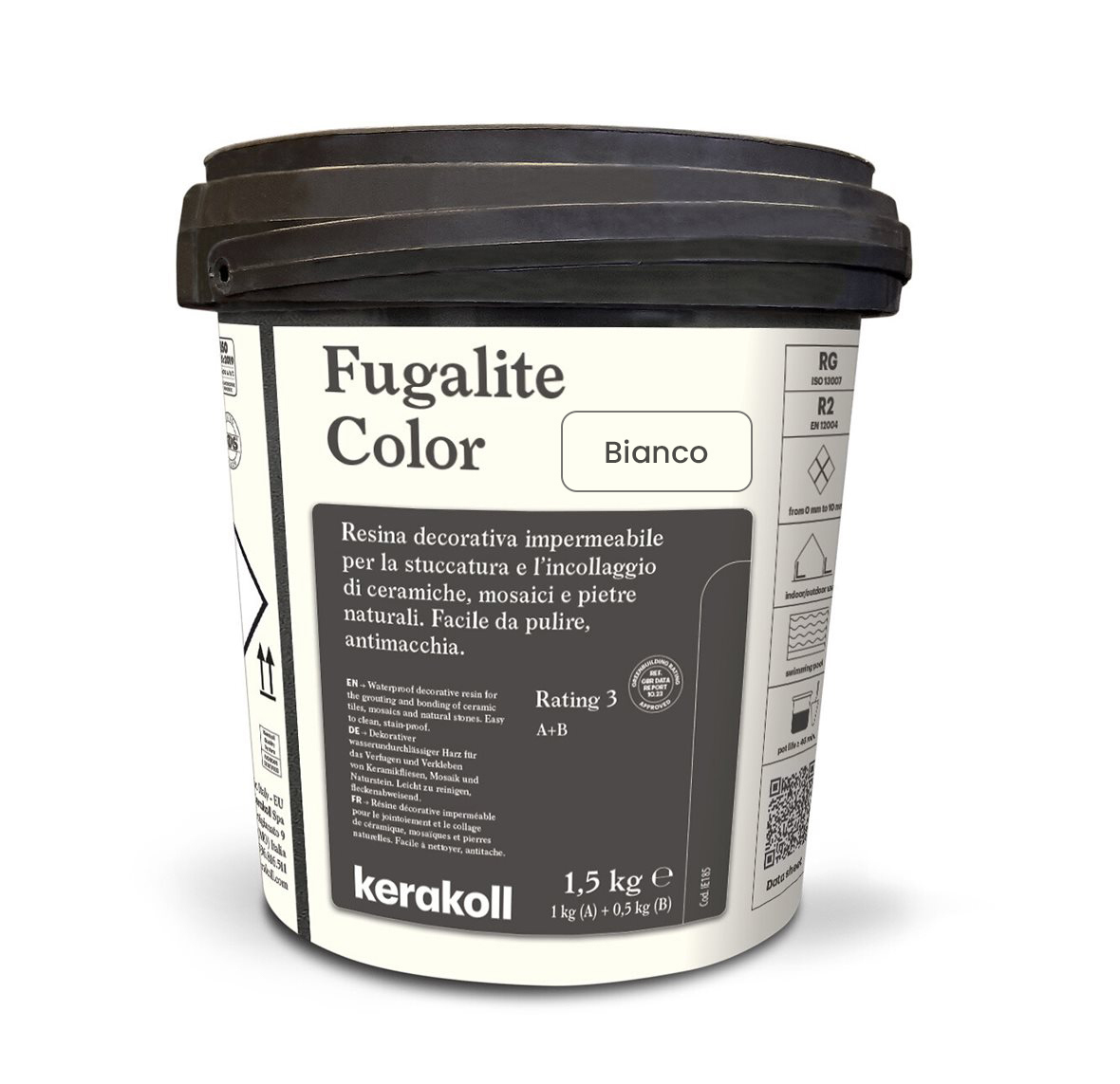 Изображение товара Эпоксидная затирка Fugalite Color белая 1.5 кг для влажных помещений