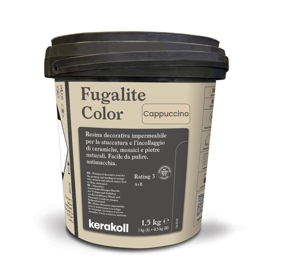 Изображение товара Эпоксидная затирка Fugalite Color Cappuccino 1.5 кг водонепроницаемая для влажных помещений