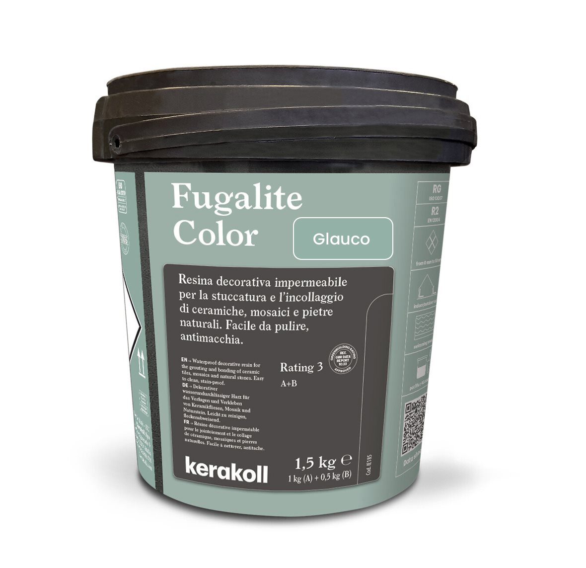 Изображение товара Эпоксидная затирка Fugalite Color Glauco 1.5 кг для влажных помещений