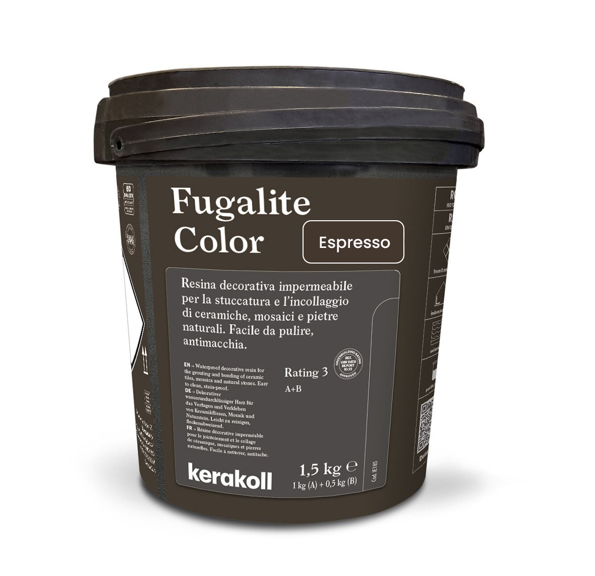 Изображение товара Эпоксидная затирка Fugalite Color Espresso 1.5 кг для влажных помещений