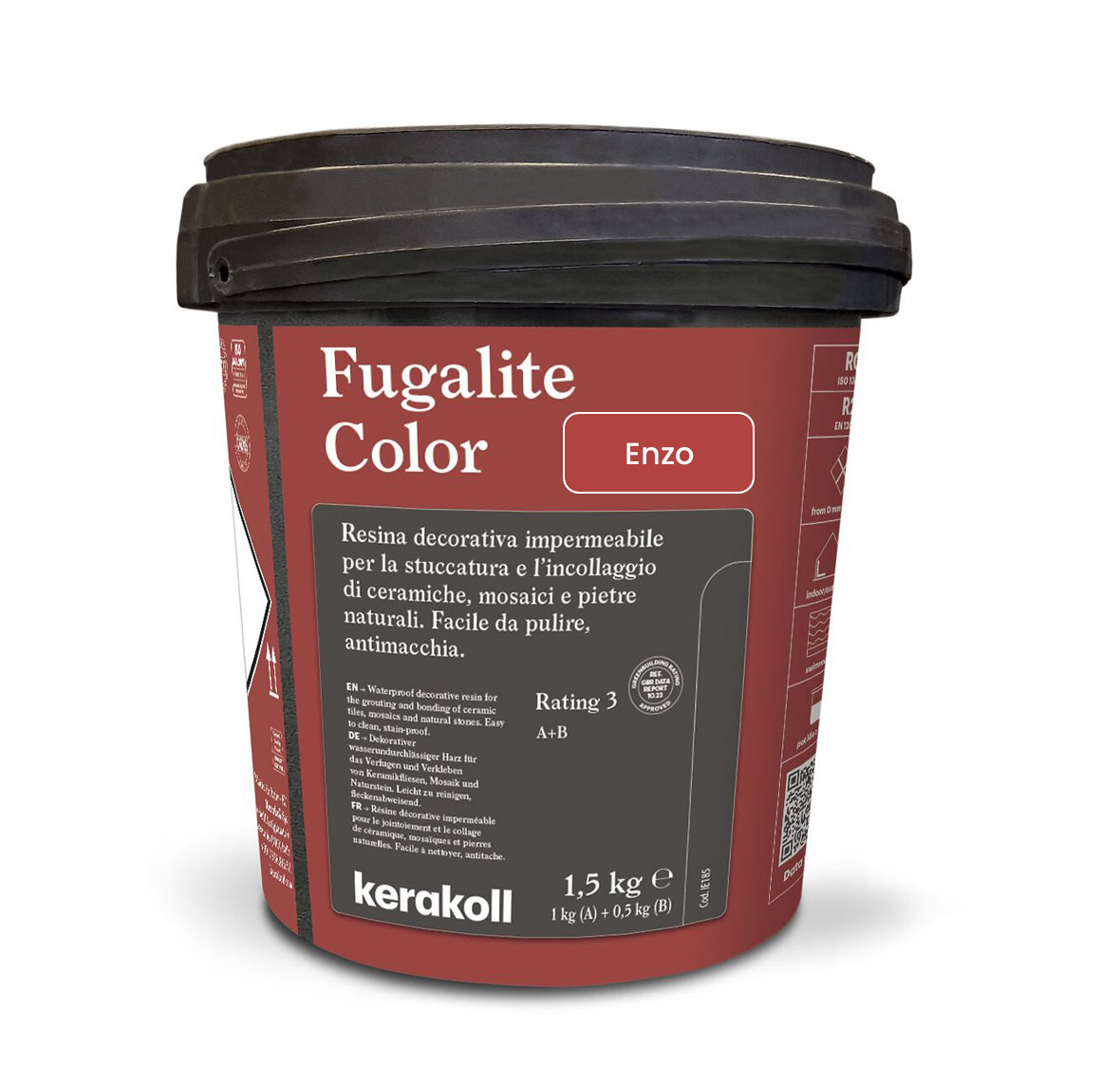 Изображение товара Эпоксидная затирка Fugalite Color Enzo 1.5 кг водонепроницаемая стойкая к пятнам