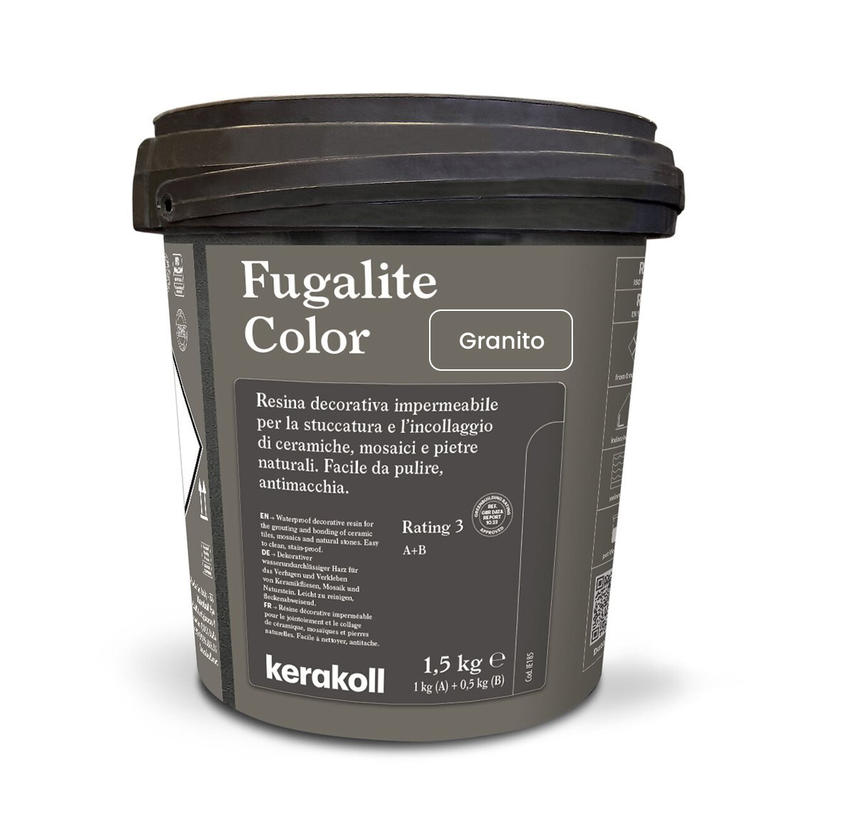 Изображение товара Эпоксидная затирка Fugalite Color Granito 1.5 кг для влажных помещений высокое качество