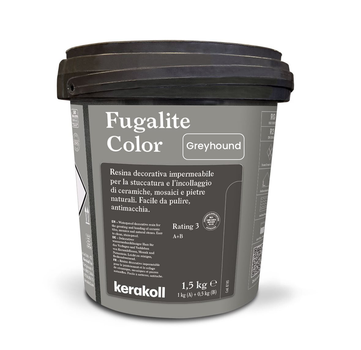 Изображение товара Эпоксидная затирка Fugalite Color Greyhound 1.5 кг для влажных помещений