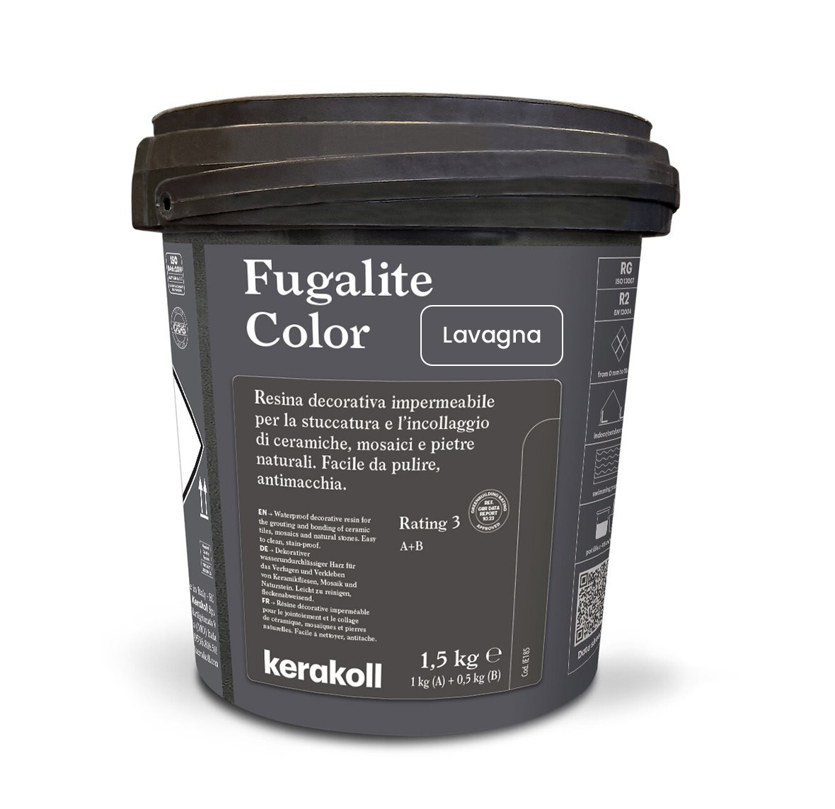 Изображение товара Эпоксидная затирка Fugalite Color Lavagna 1.5 кг для влажных помещений