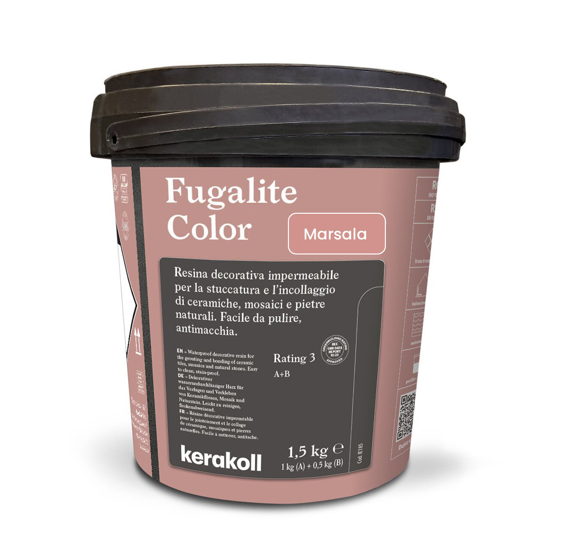 Изображение товара Эпоксидная затирка Fugalite Color Marsala 1.5 кг водонепроницаемая